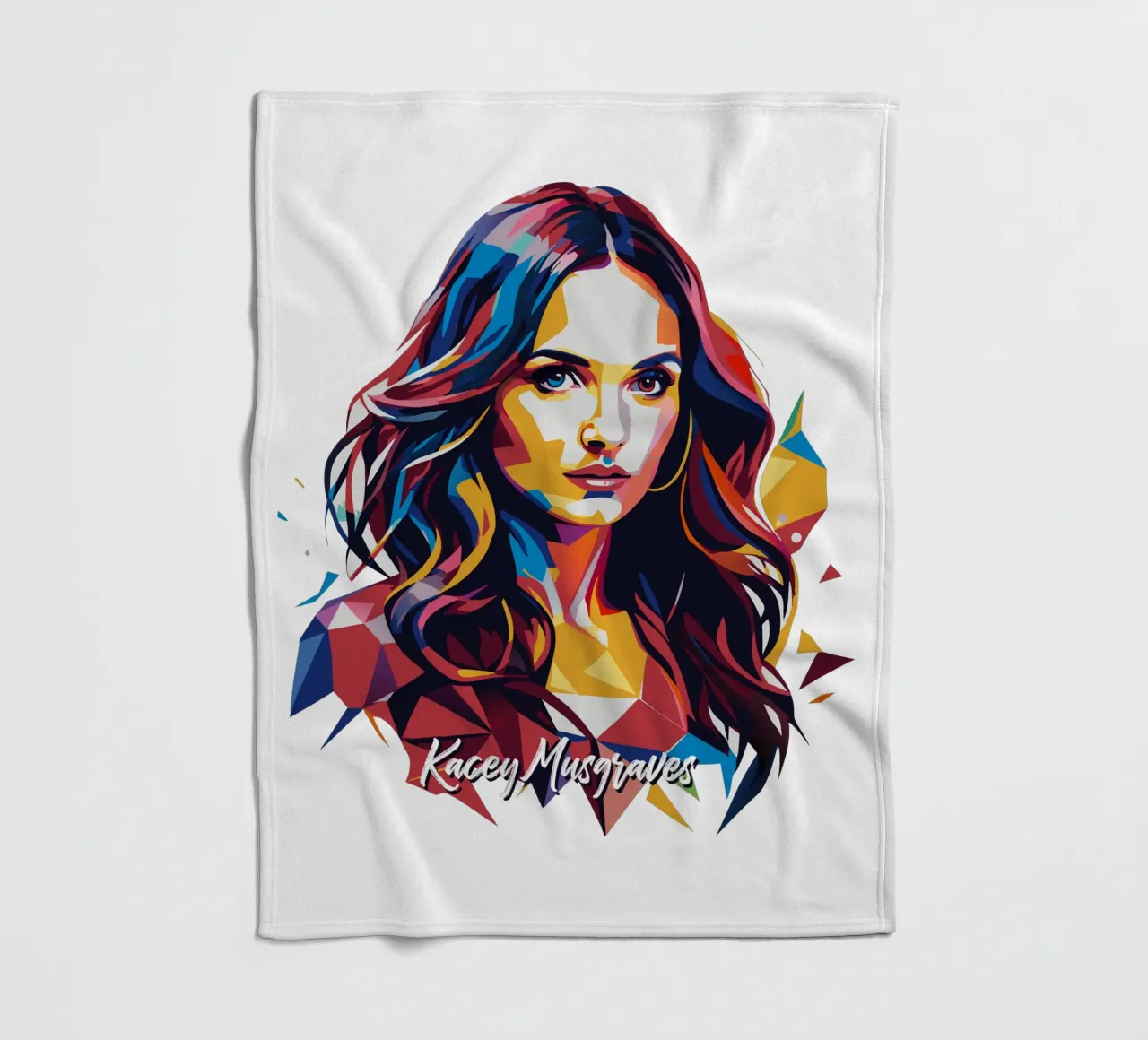 Kacey Musgraves Portrait in WPAP Pop Art coperta in pile da vectorartnesia