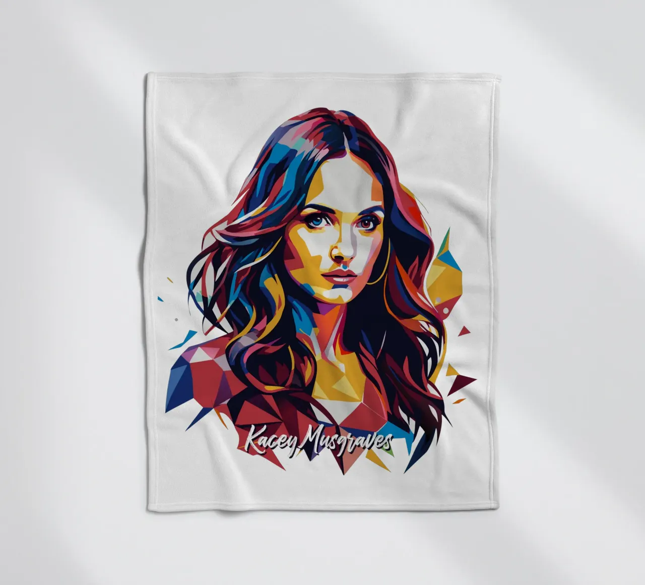 Kacey Musgraves Portrait in WPAP Pop Art coperta in pile da vectorartnesia