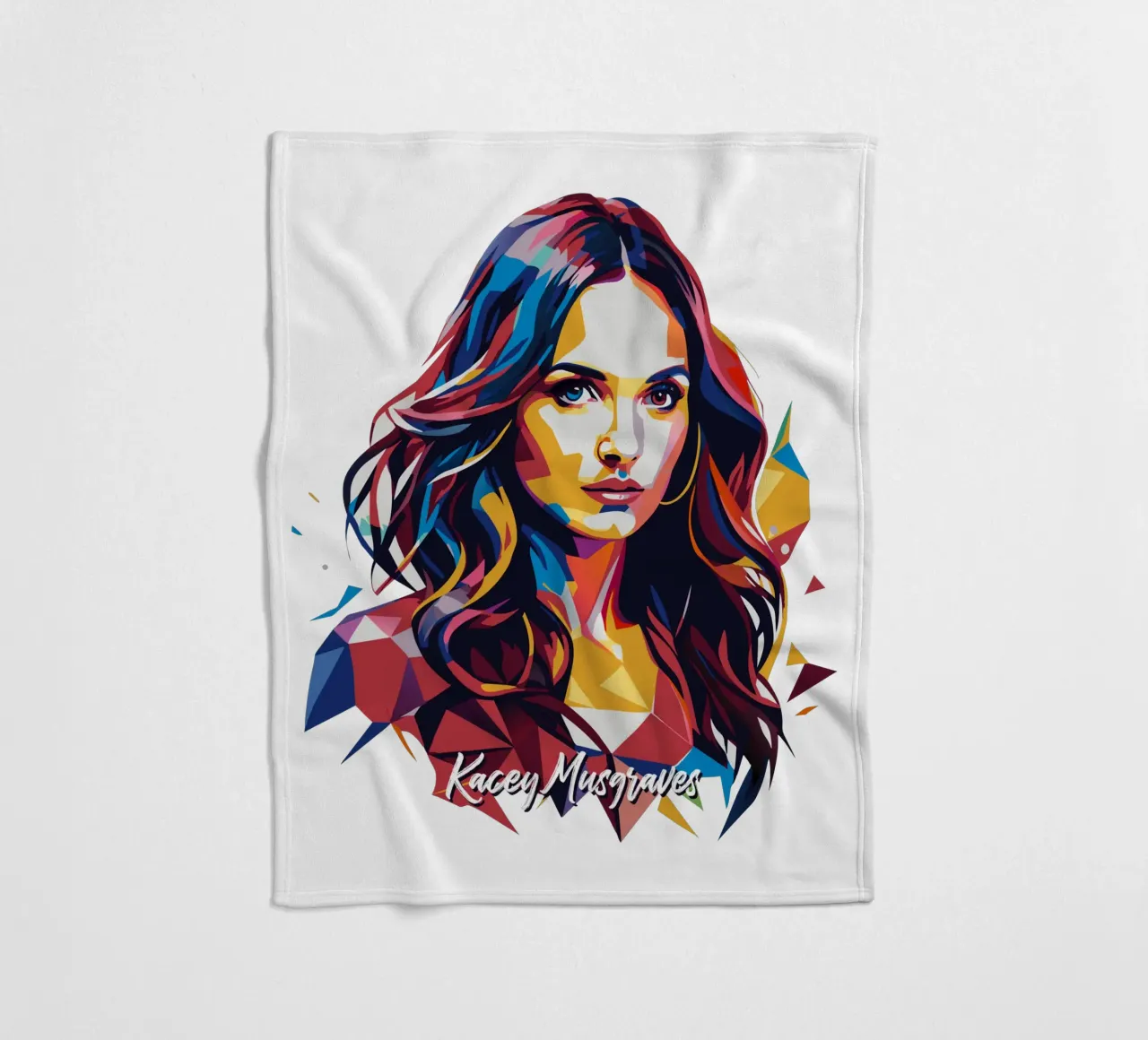 Kacey Musgraves Portrait in WPAP Pop Art coperta in pile da vectorartnesia