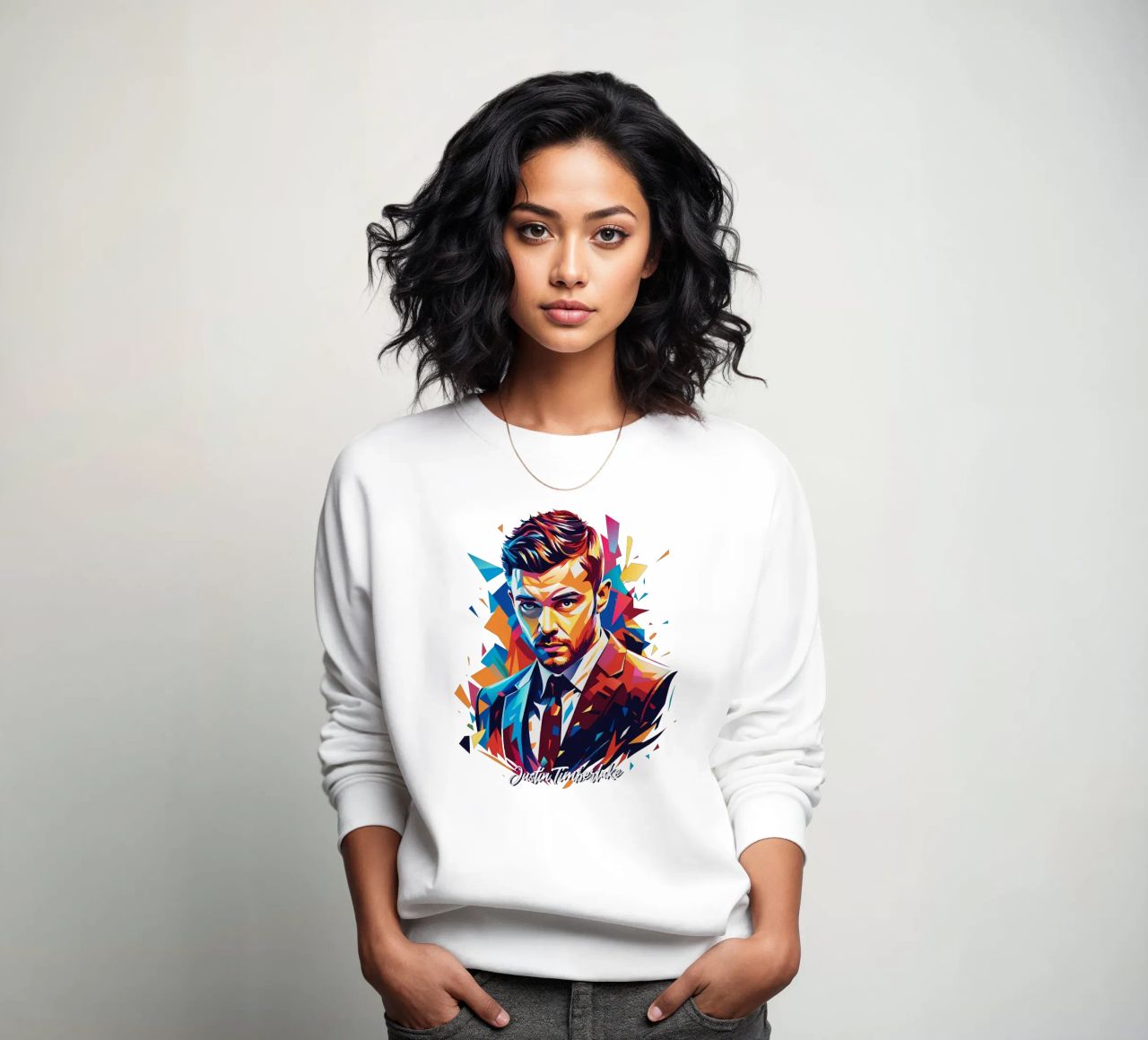 Justin Timberlake Portrait in WPAP Pop Art felpa da vectorartnesia