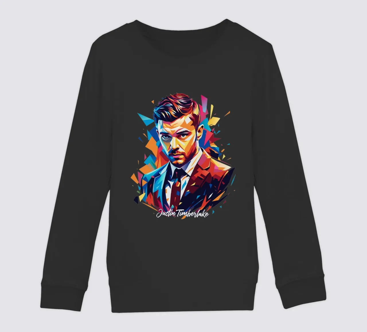 Justin Timberlake Portrait in WPAP Pop Art felpa bambino da vectorartnesia