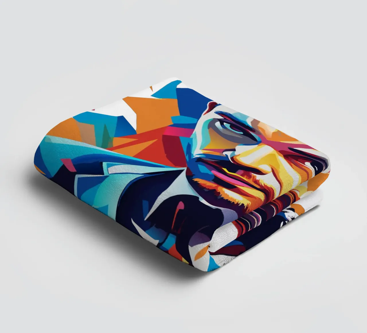 Justin Timberlake Portrait in WPAP Pop Art towel by vectorartnesia