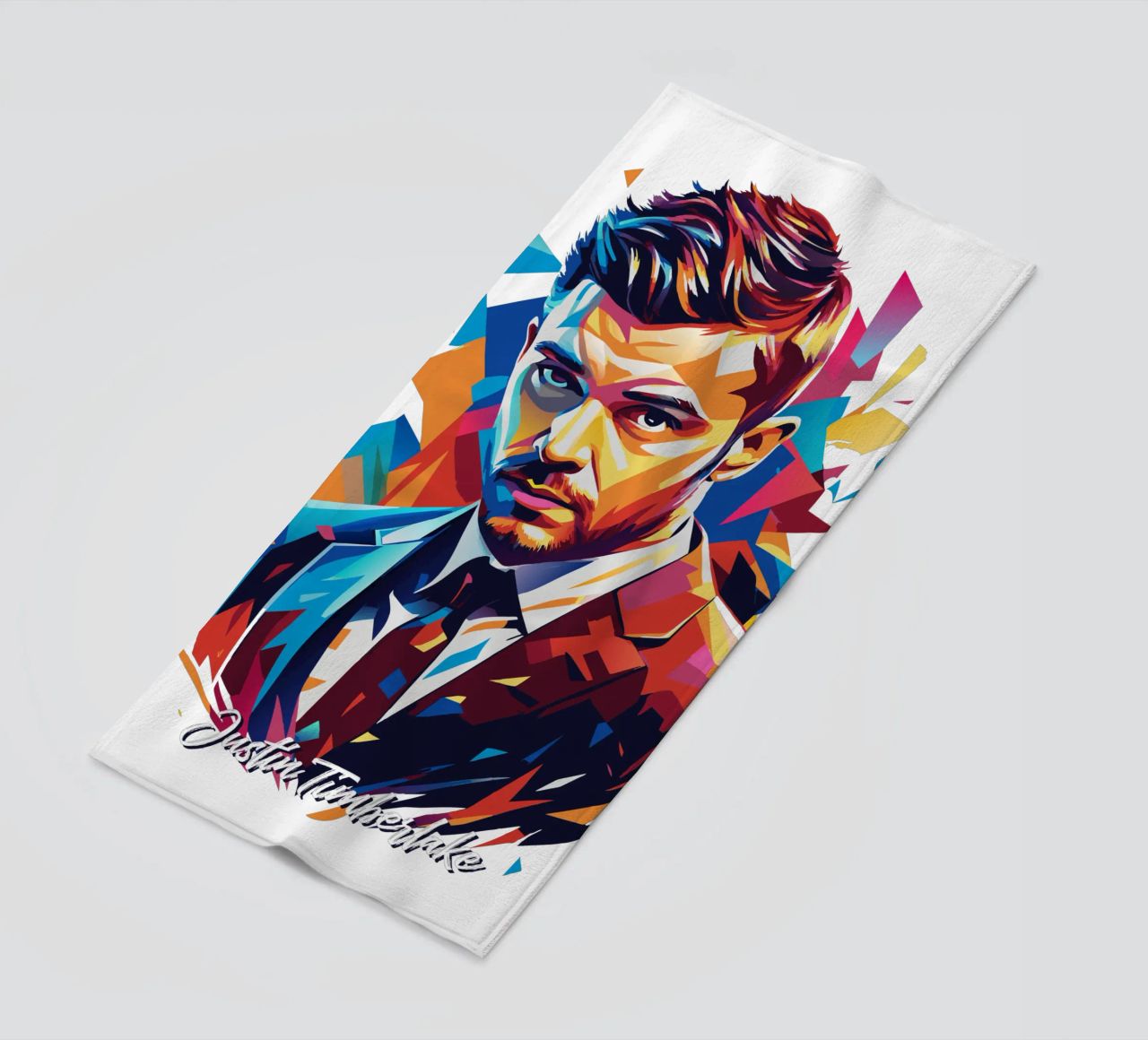 Justin Timberlake Portrait in WPAP Pop Art telo mare da vectorartnesia
