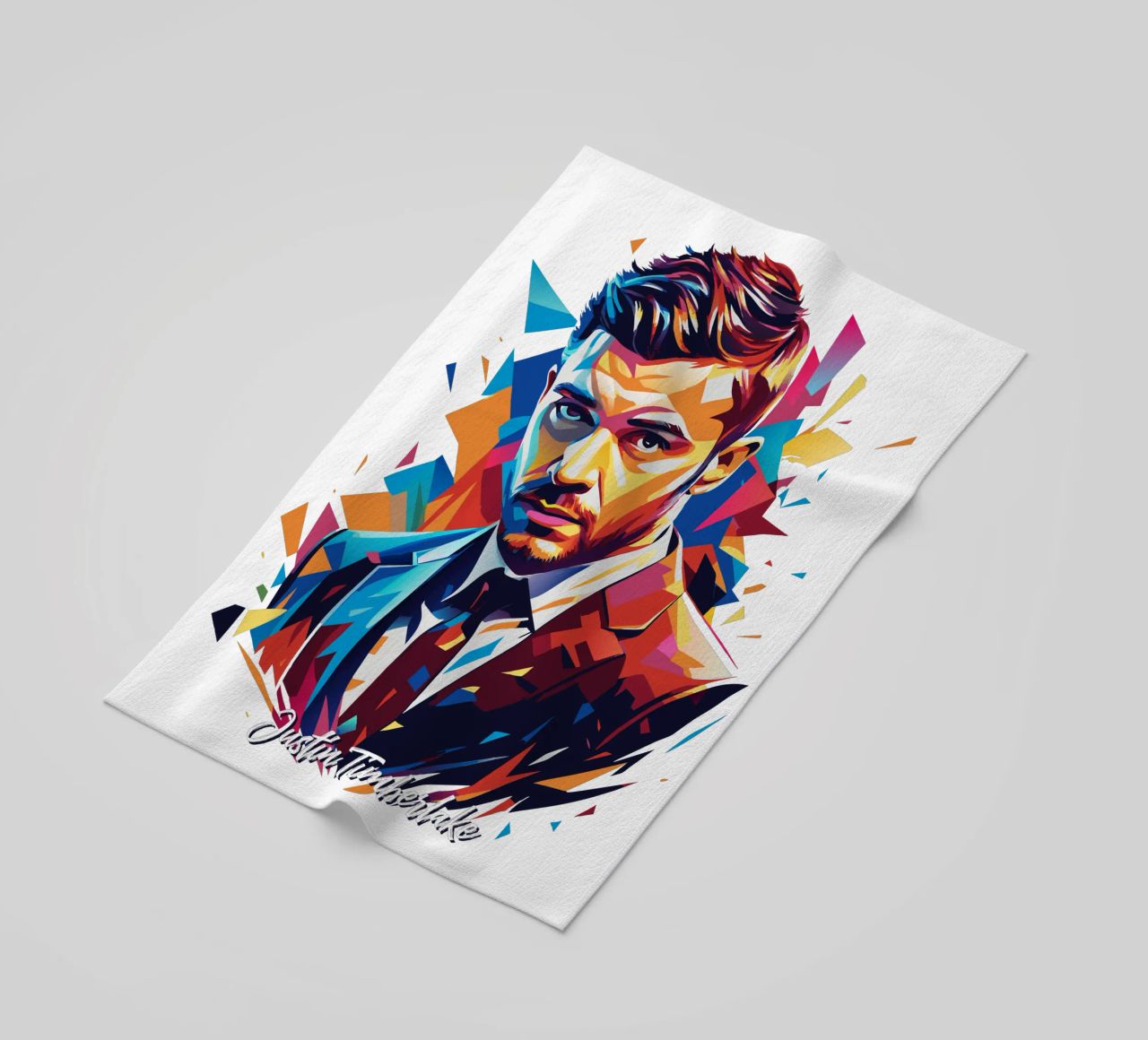 Justin Timberlake Portrait in WPAP Pop Art telo mare da vectorartnesia