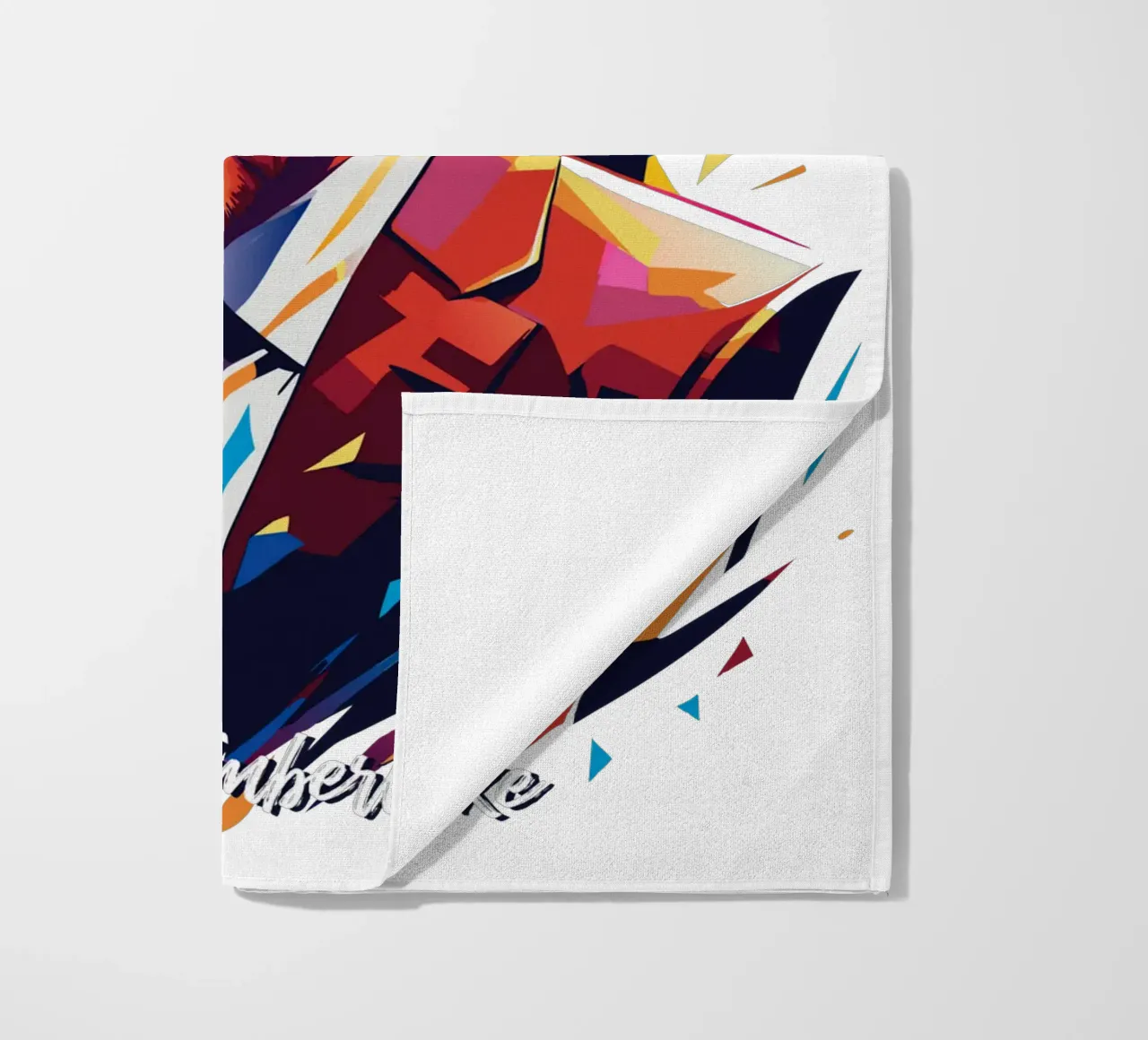 Justin Timberlake Portrait in WPAP Pop Art beach towel by vectorartnesia