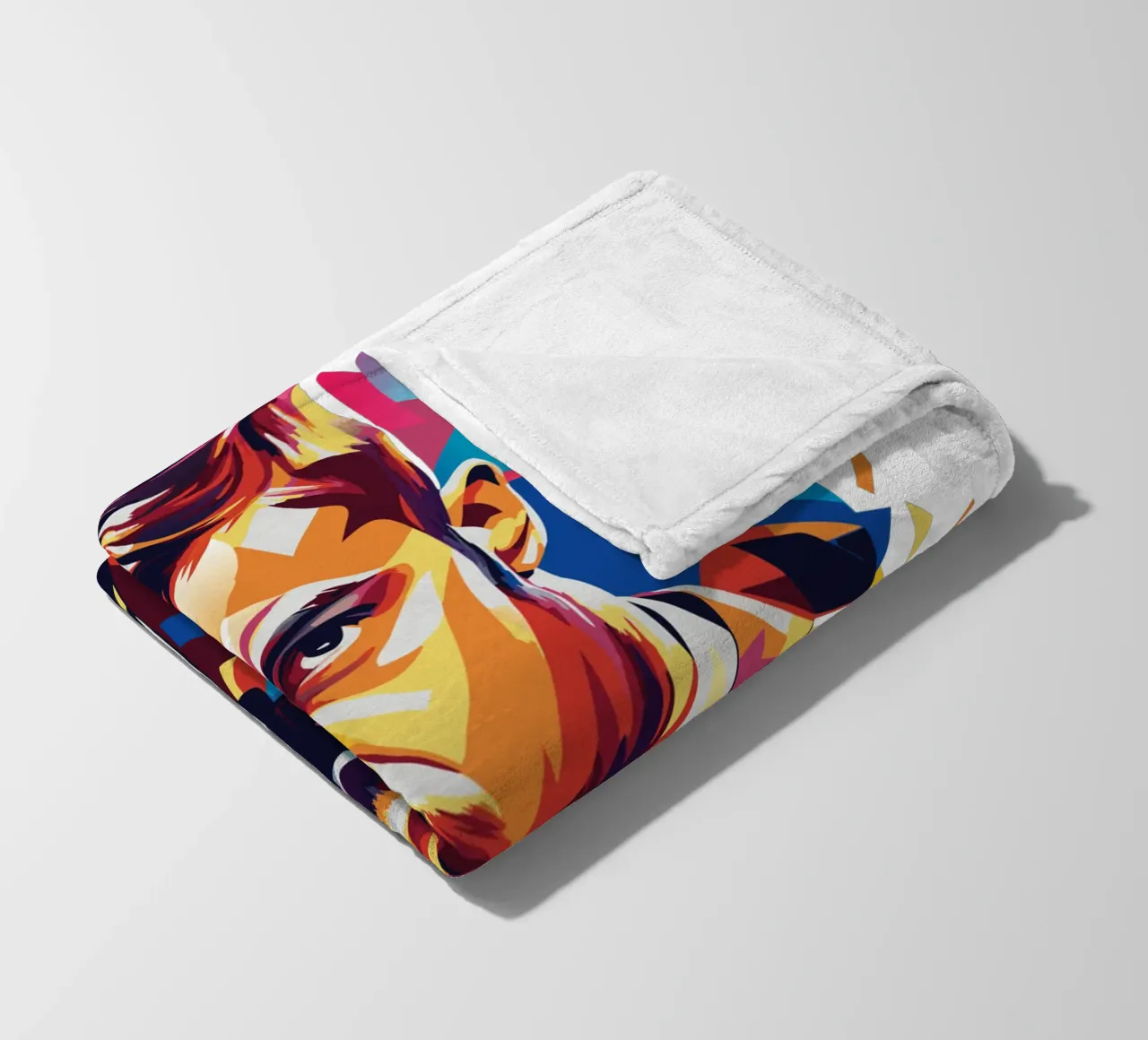 Justin Timberlake Portrait in WPAP Pop Art coperta in pile da vectorartnesia