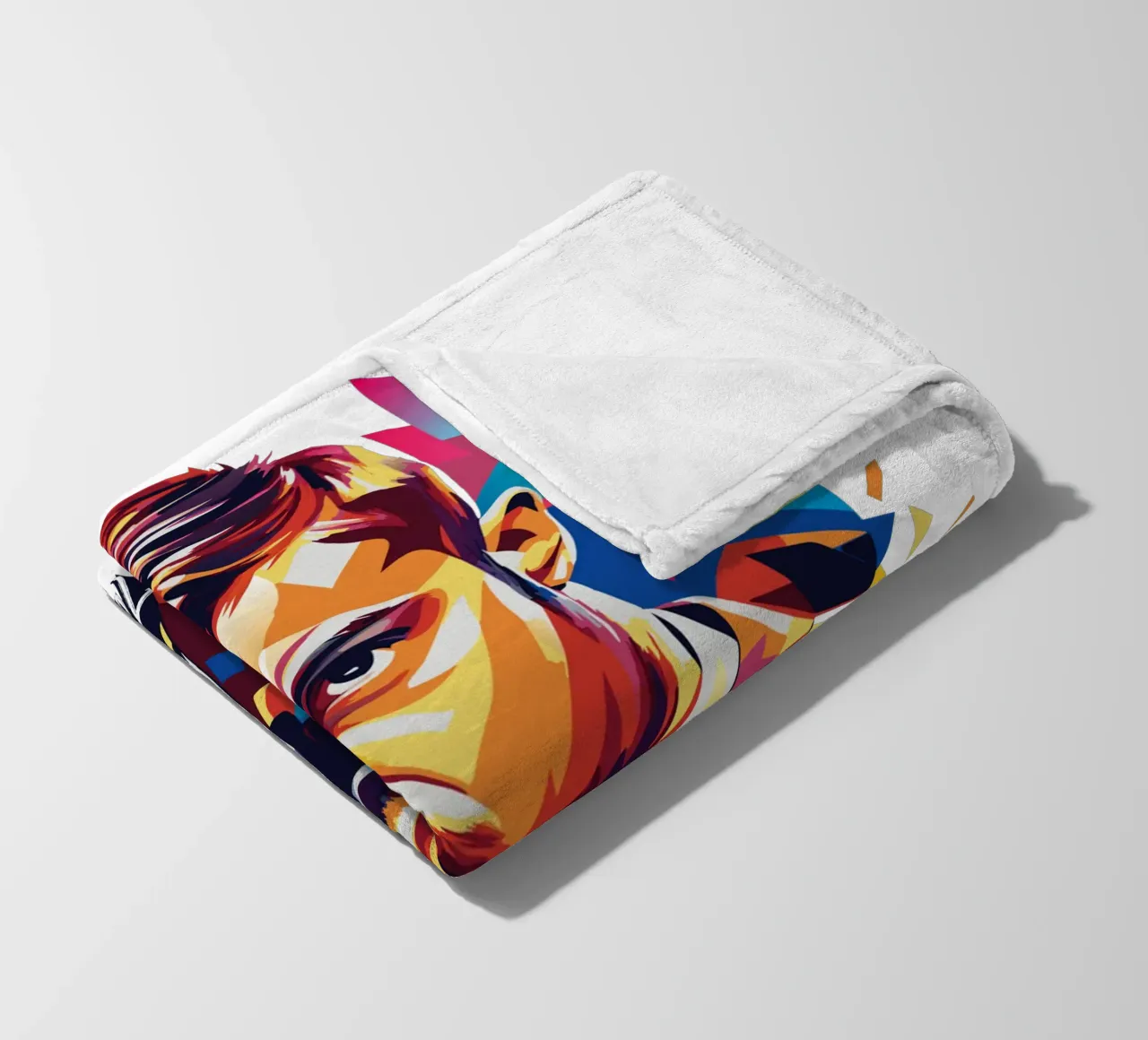 Justin Timberlake Portrait in WPAP Pop Art coperta in pile da vectorartnesia