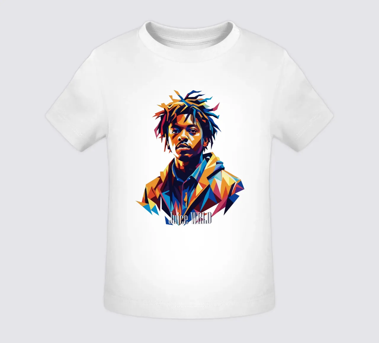 Juice WRLD Portrait in WPAP Pop Art maglietta neonato da vectorartnesia