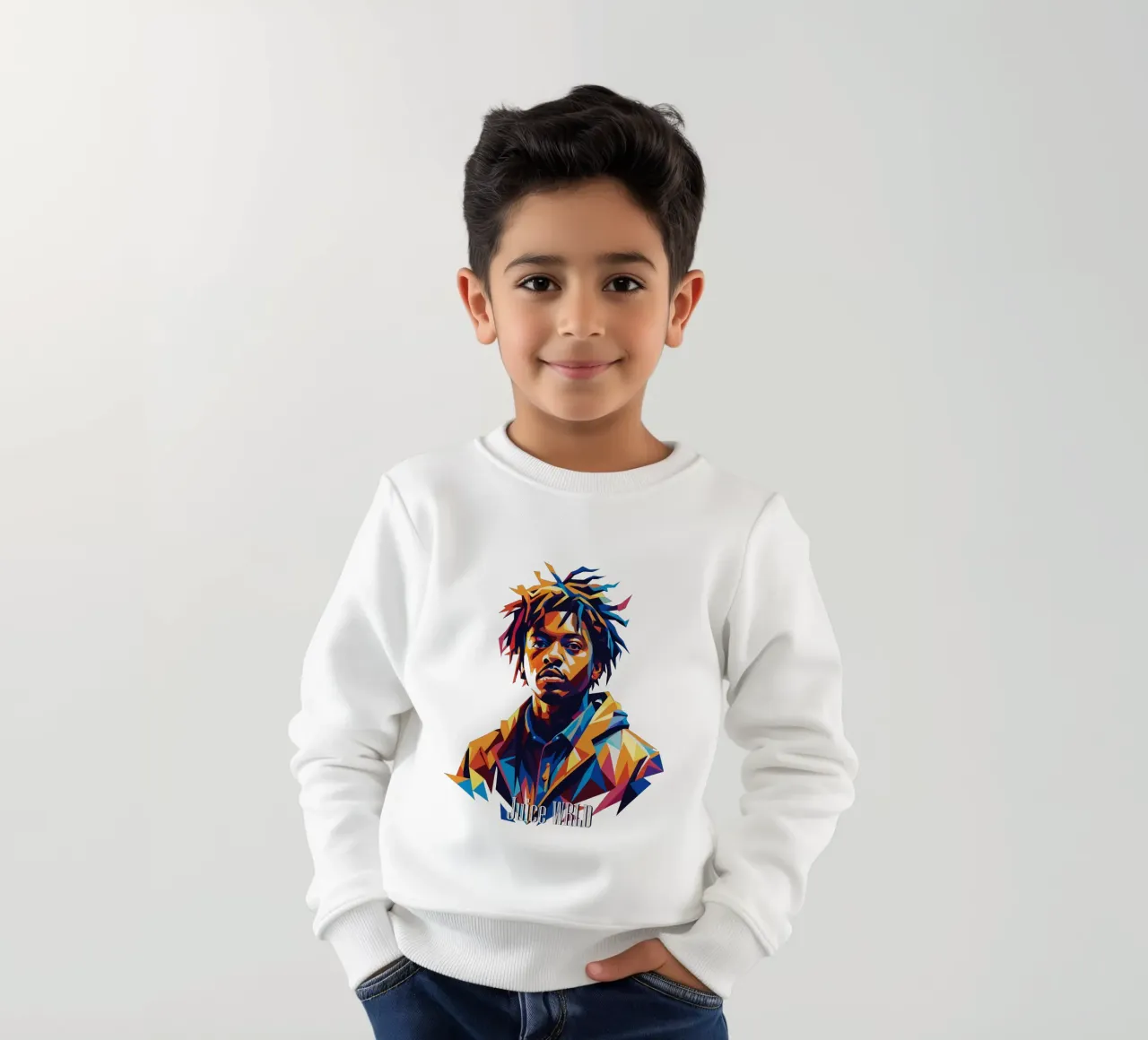 Juice WRLD Portrait in WPAP Pop Art felpa bambino da vectorartnesia