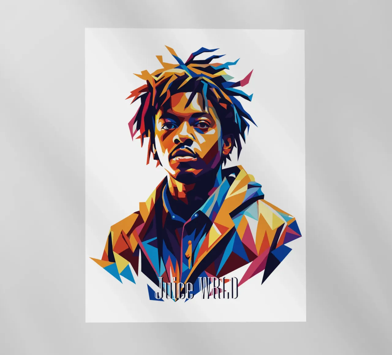 Juice WRLD Portrait in WPAP Pop Art pellicola backlit da vectorartnesia