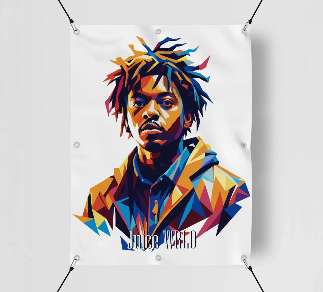 Juice WRLD Portrait in WPAP Pop Art telo in pvc da vectorartnesia