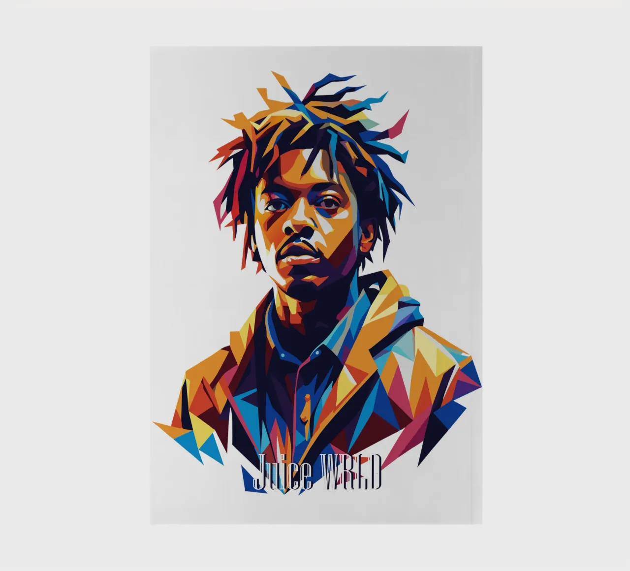 Juice WRLD Portrait in WPAP Pop Art notebook by vectorartnesia