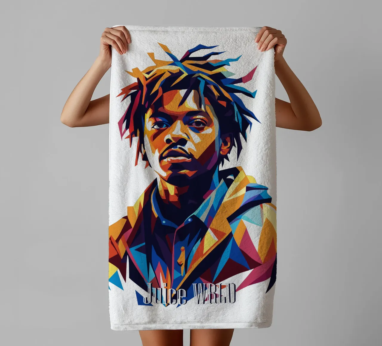 Juice WRLD Portrait in WPAP Pop Art asciugamano da bagno da vectorartnesia