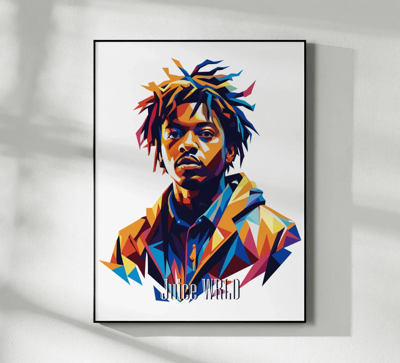 Juice WRLD Portrait in WPAP Pop Art plexiglass da vectorartnesia