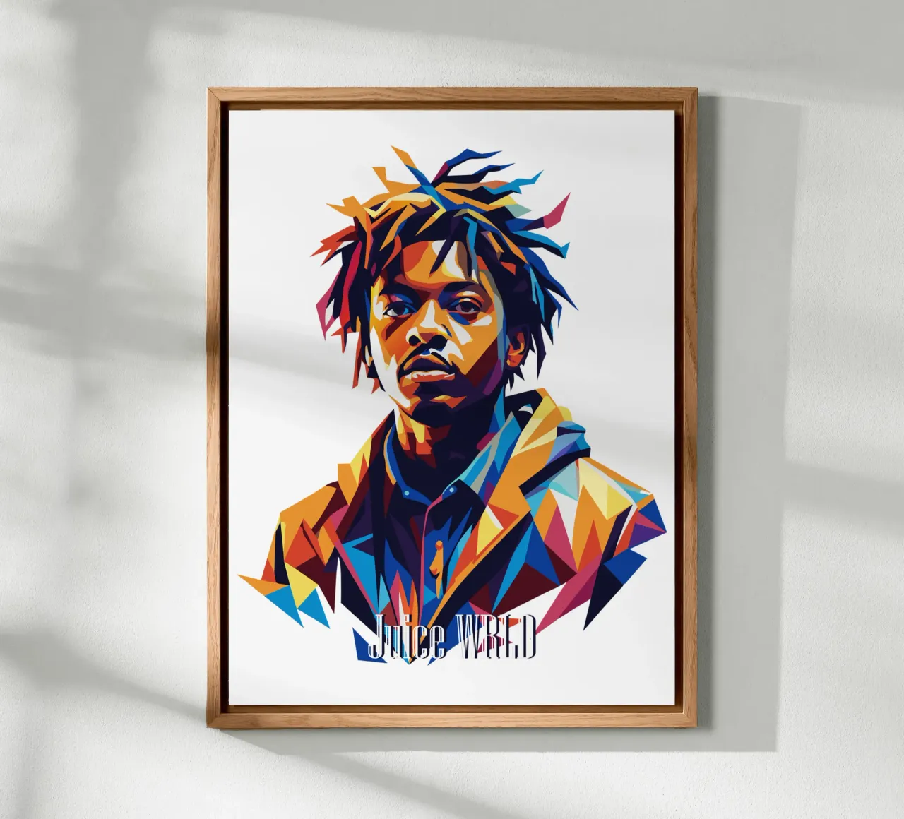 Juice WRLD Portrait in WPAP Pop Art alluminio dibond da vectorartnesia