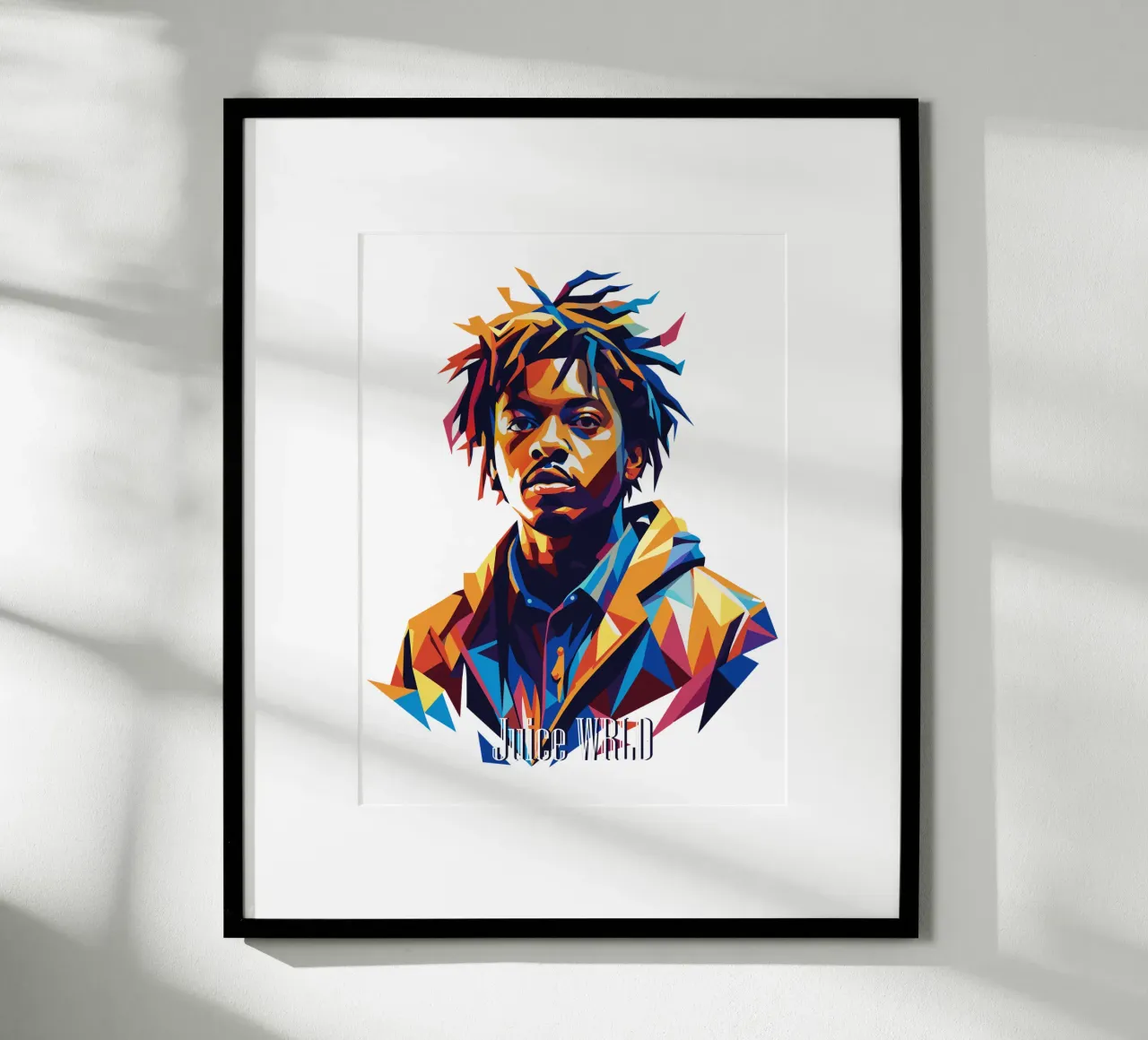 Juice WRLD Portrait in WPAP Pop Art poster da vectorartnesia