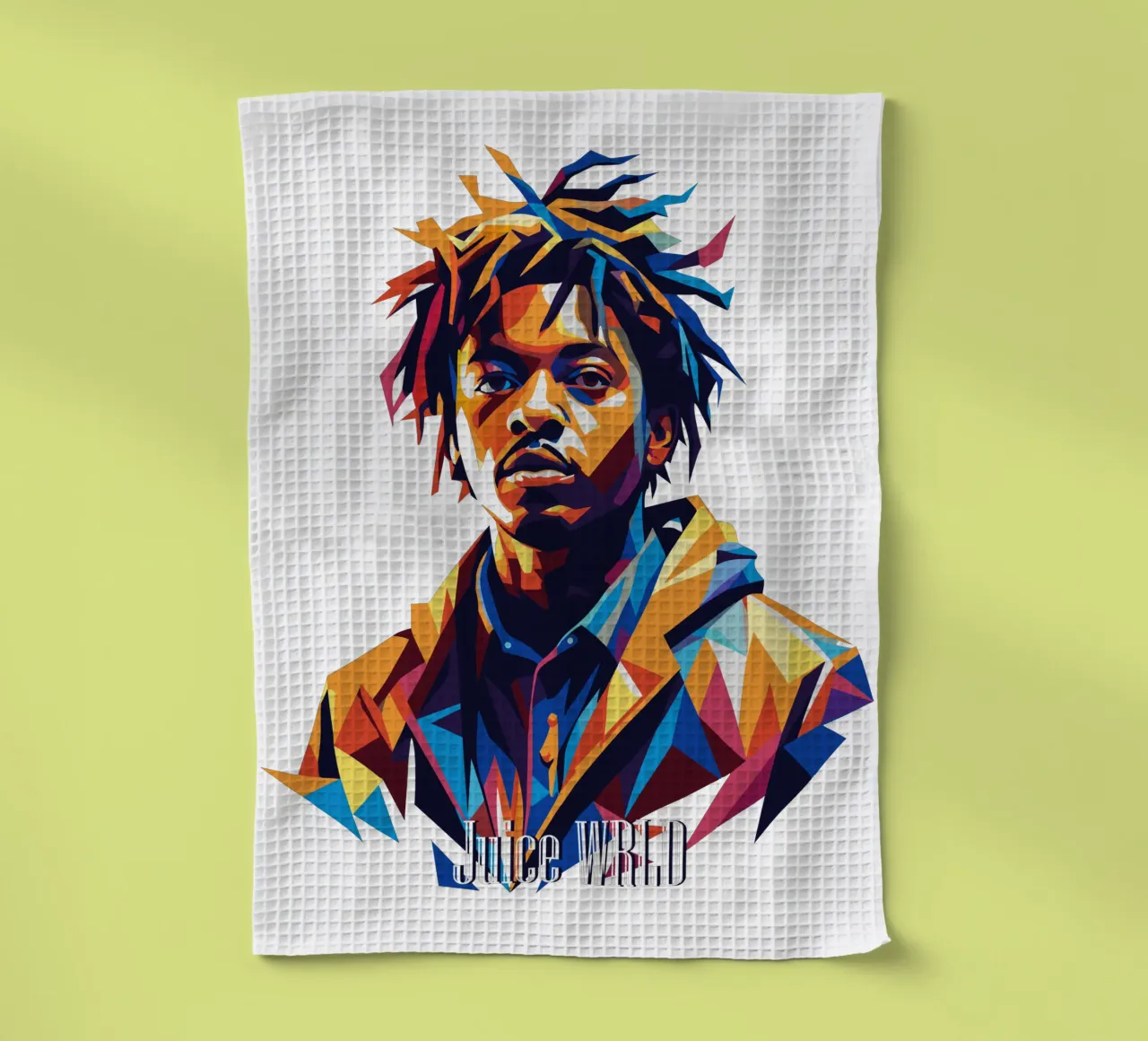 Juice WRLD Portrait in WPAP Pop Art torchon de vectorartnesia