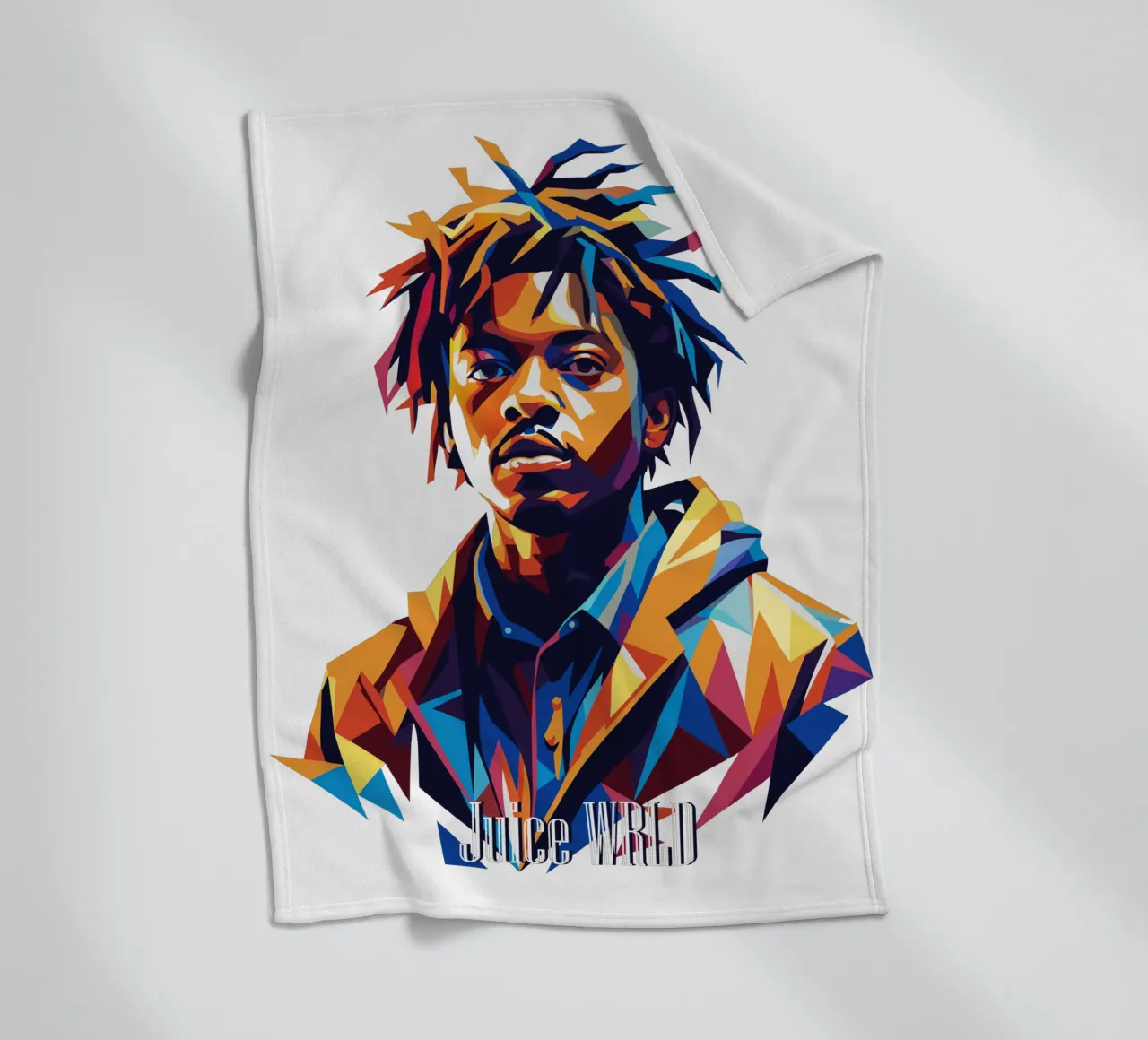 Juice WRLD Portrait in WPAP Pop Art coperta in pile da vectorartnesia