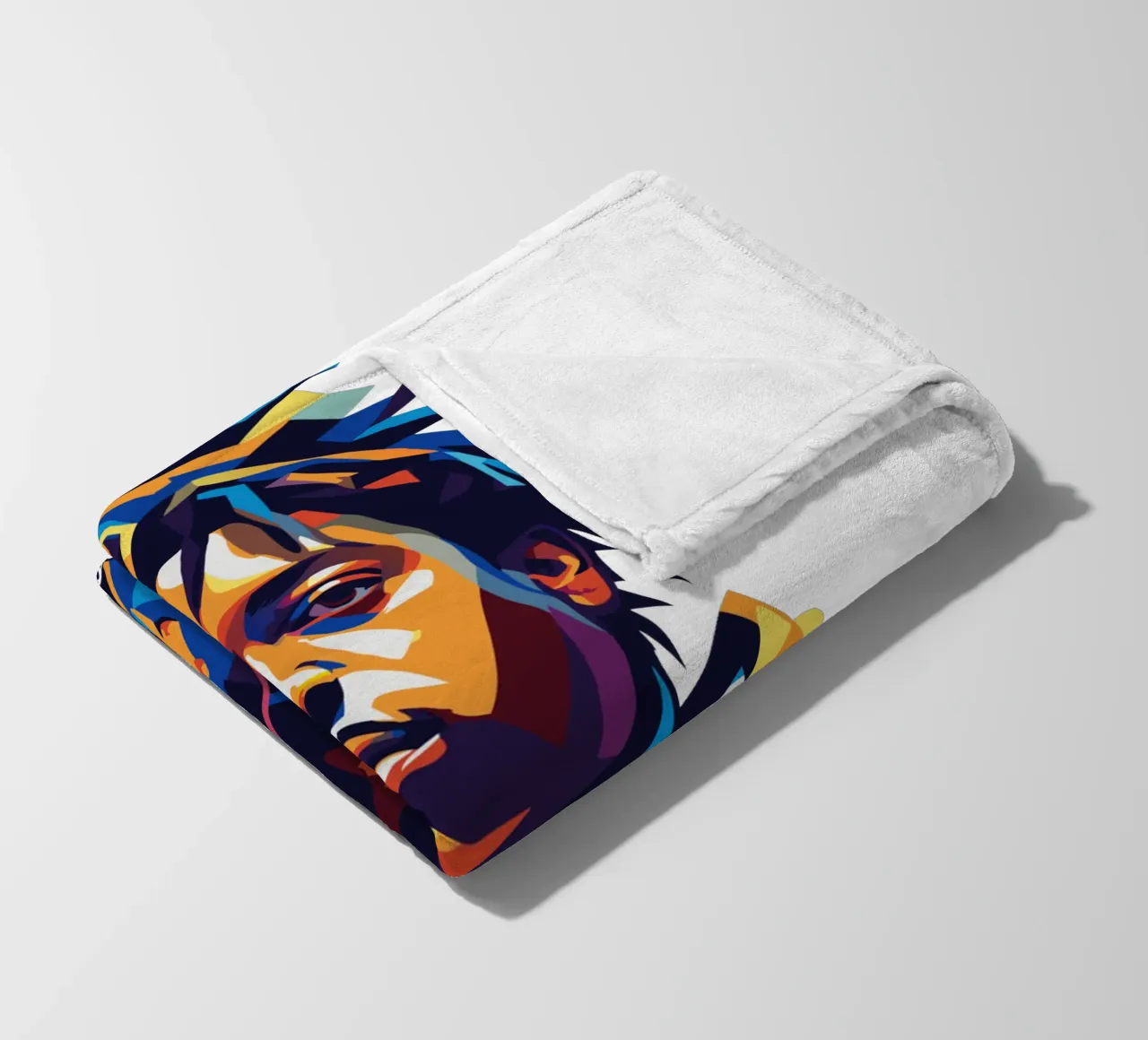 Juice WRLD Portrait in WPAP Pop Art coperta in pile da vectorartnesia
