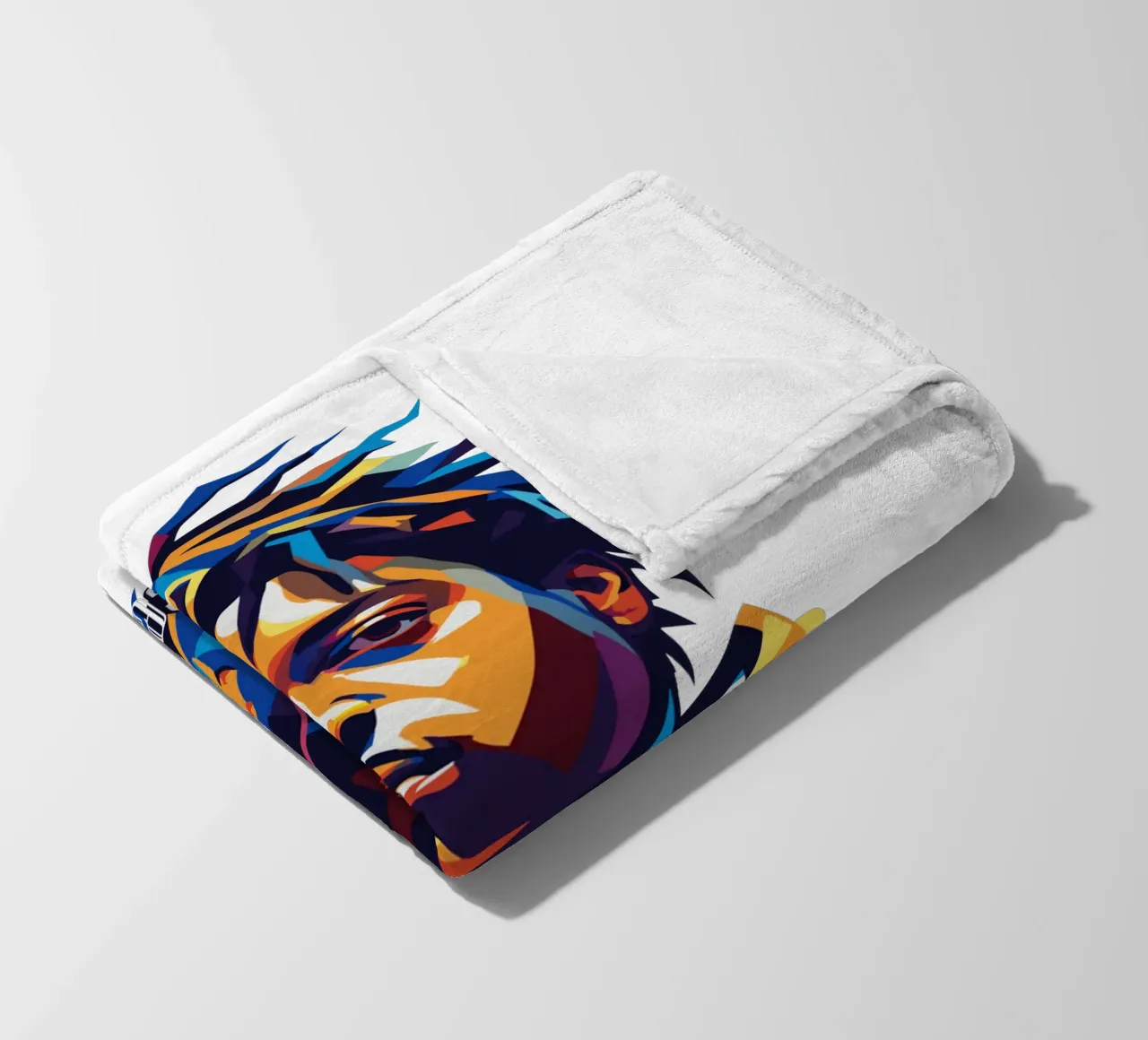Juice WRLD Portrait in WPAP Pop Art coperta in pile da vectorartnesia