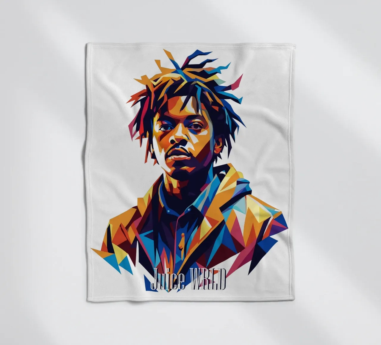 Juice WRLD Portrait in WPAP Pop Art coperta in pile da vectorartnesia