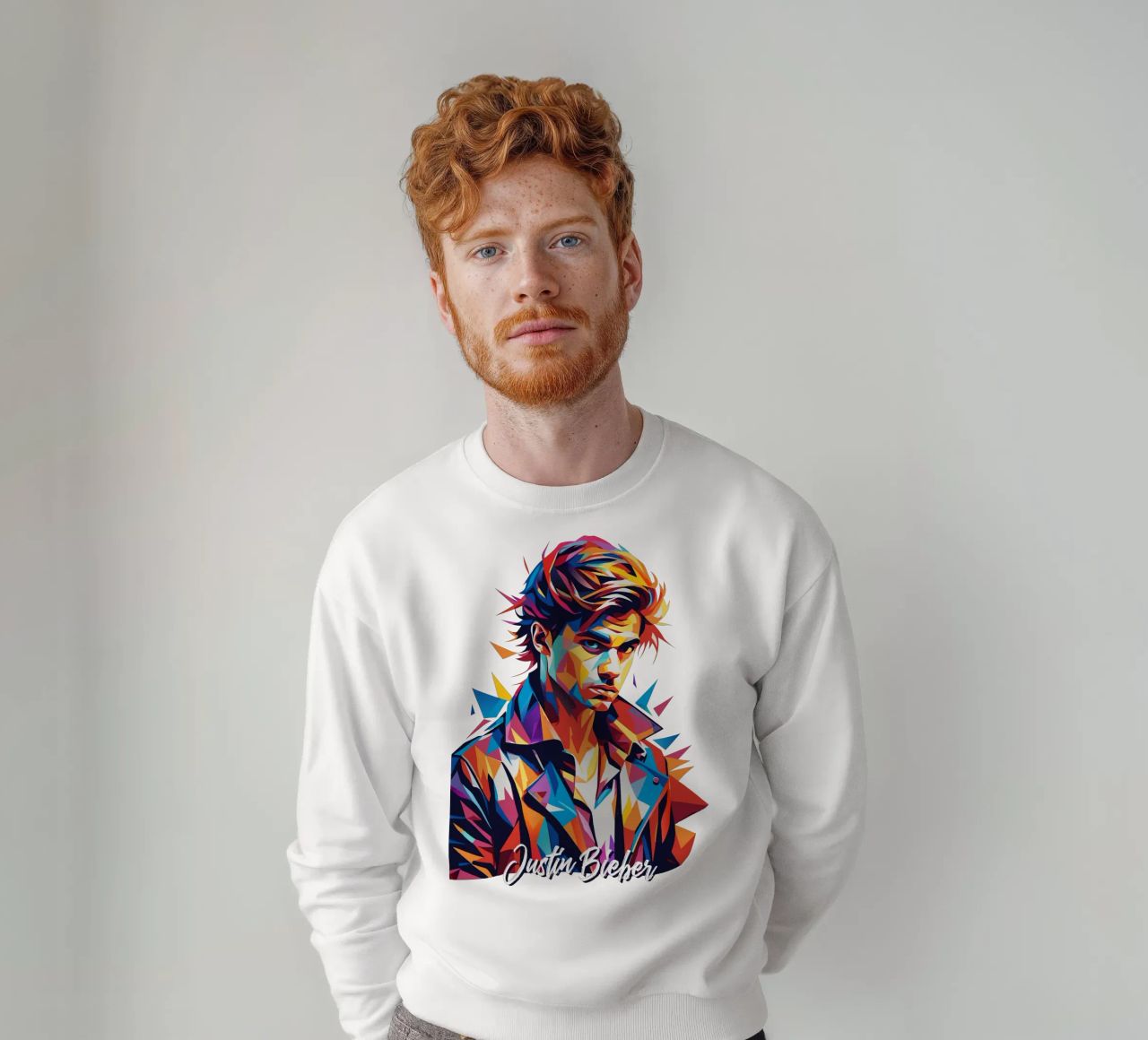 Justin Bieber Portrait in WPAP Pop Art felpa da vectorartnesia