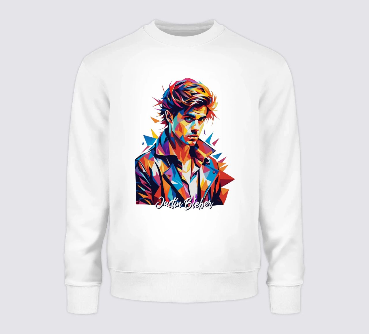 Justin Bieber Portrait in WPAP Pop Art felpa da vectorartnesia