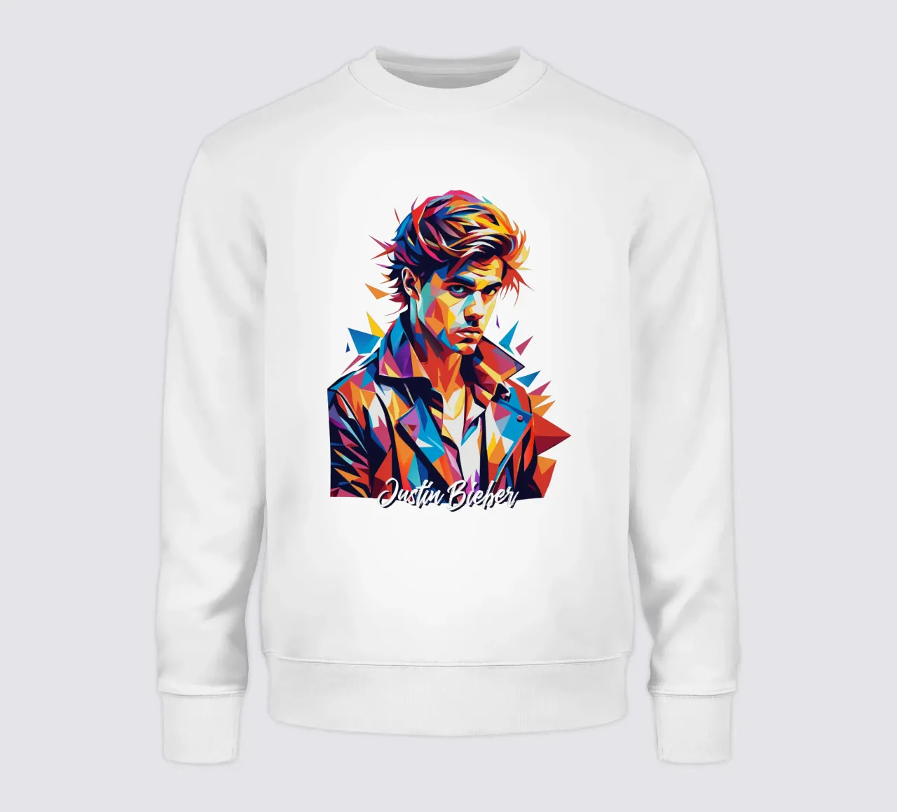 Justin Bieber Portrait in WPAP Pop Art felpa da vectorartnesia