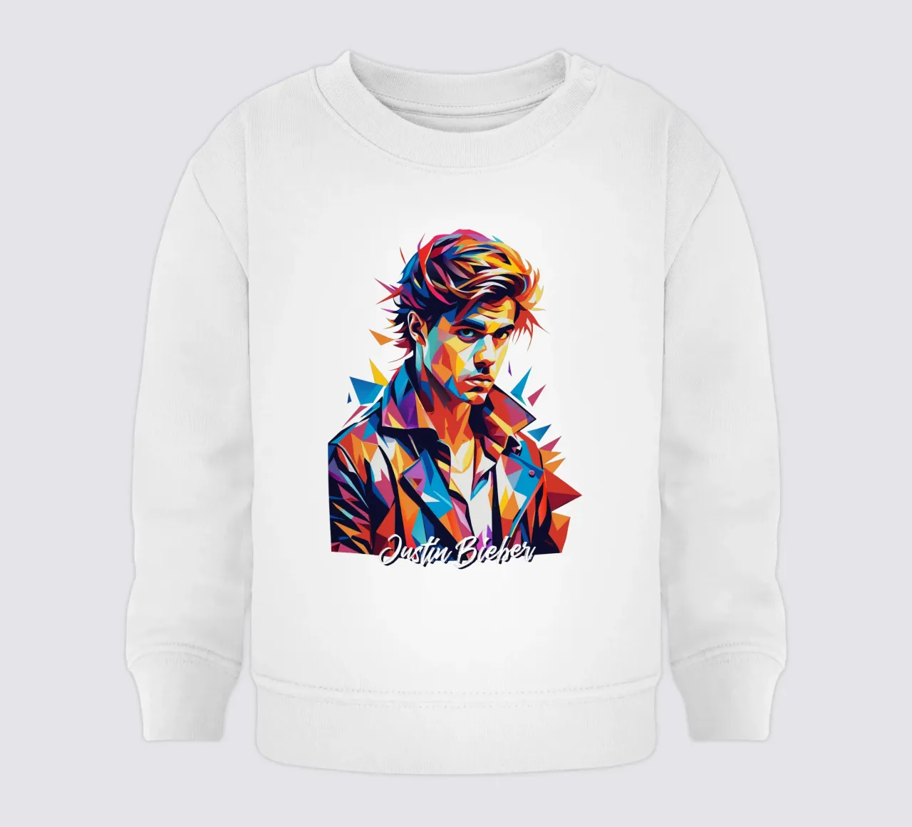 Justin Bieber Portrait in WPAP Pop Art felpa neonato da vectorartnesia