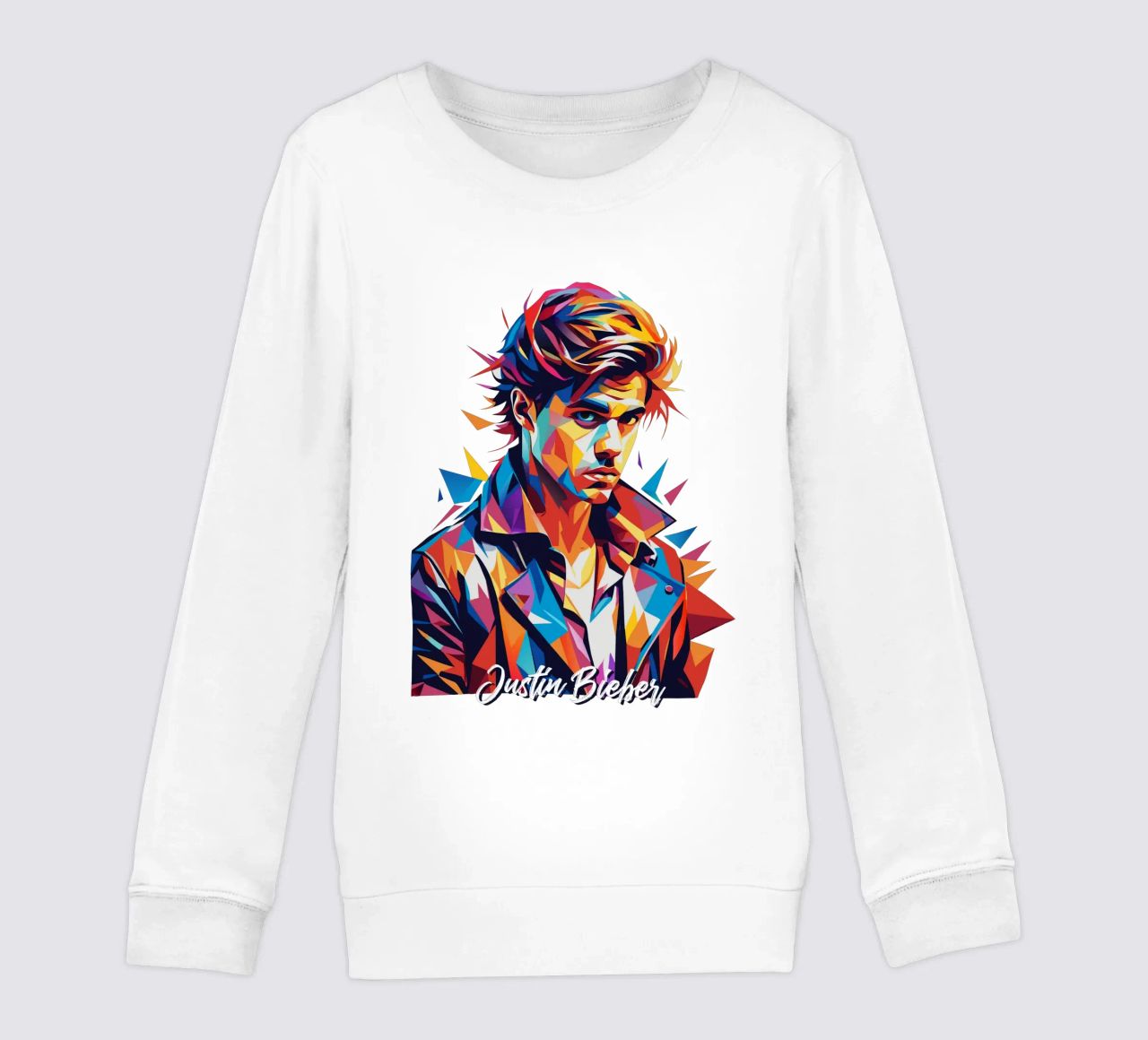 Justin Bieber Portrait in WPAP Pop Art felpa bambino da vectorartnesia