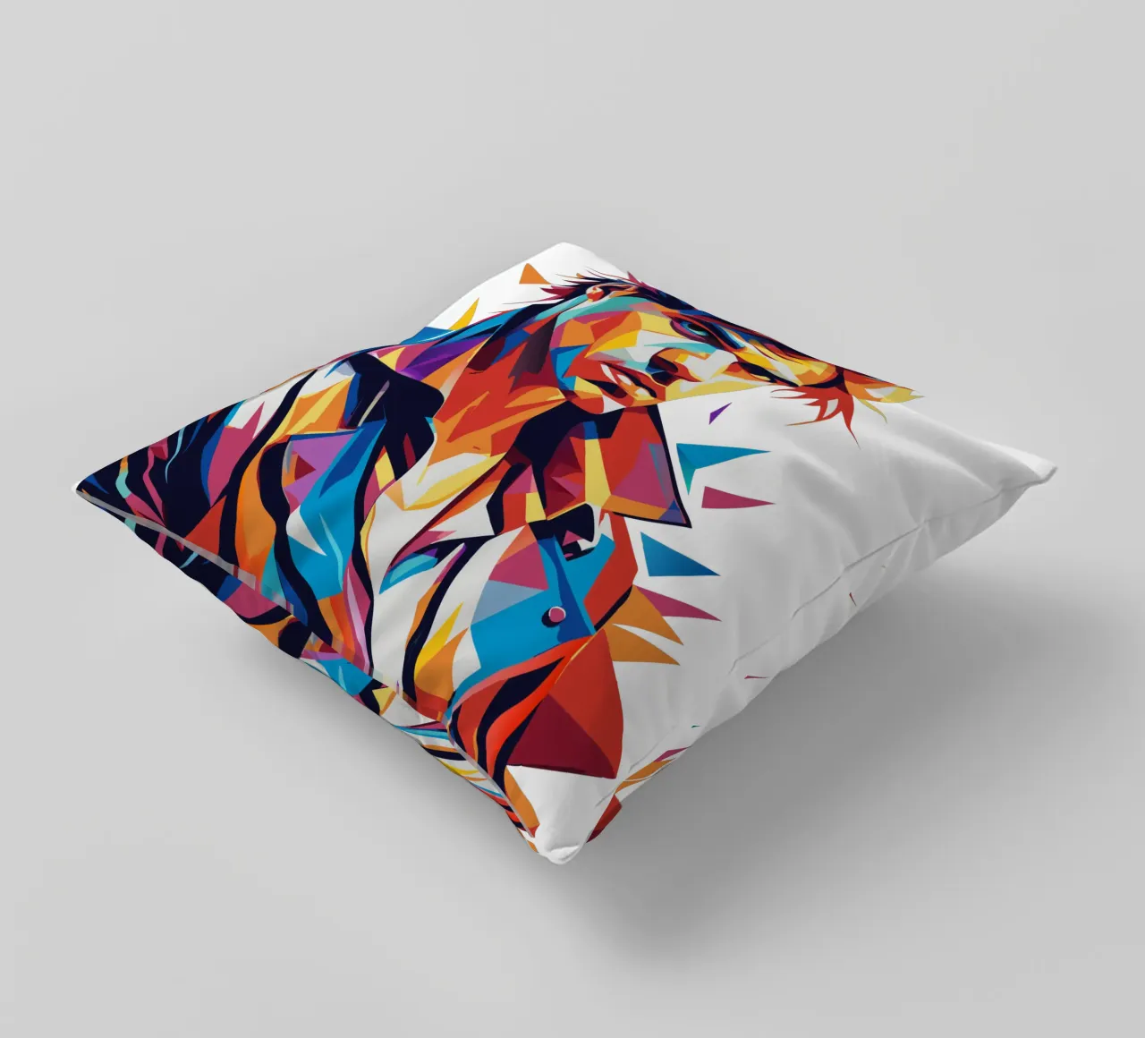 Justin Bieber Portrait in WPAP Pop Art cuscino da vectorartnesia