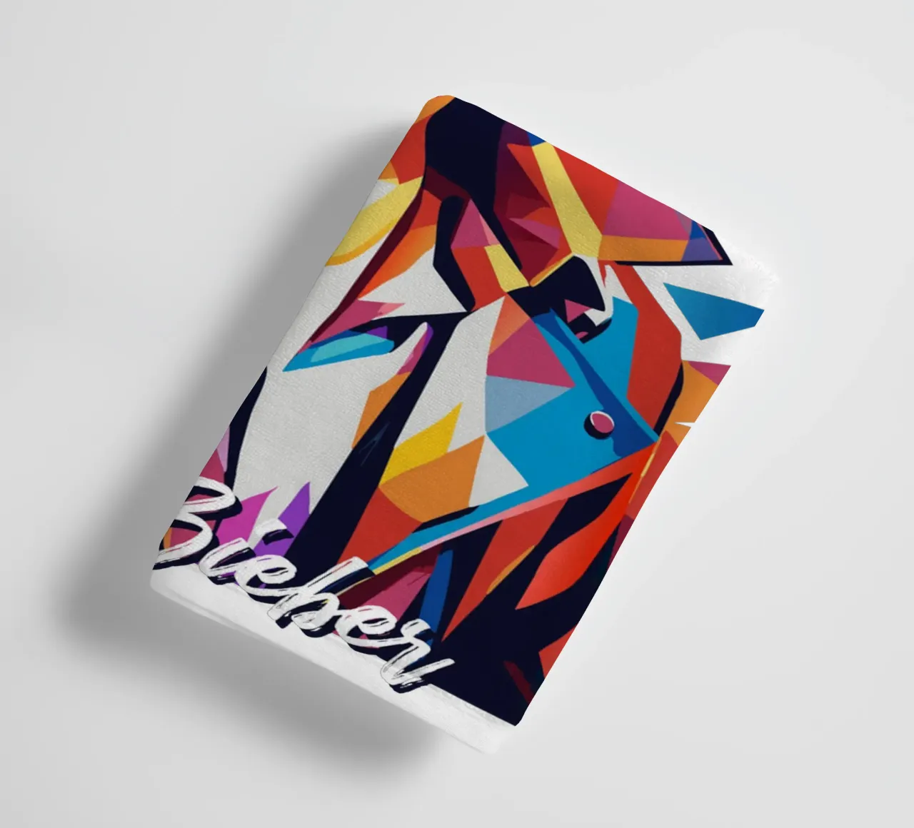 Justin Bieber Portrait in WPAP Pop Art asciugamano da bagno da vectorartnesia