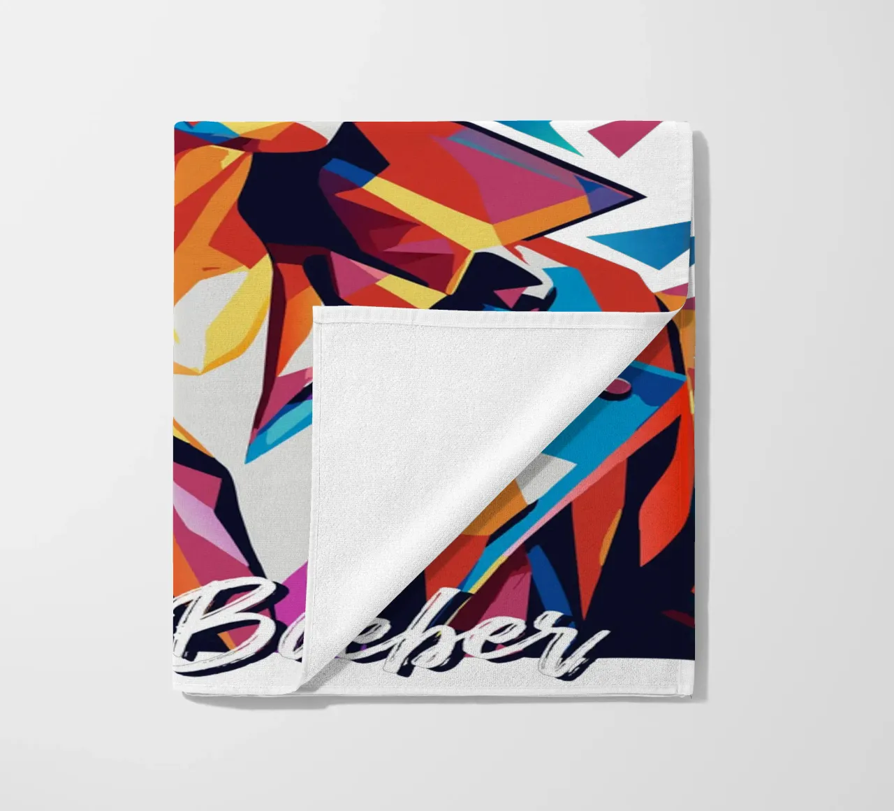 Justin Bieber Portrait in WPAP Pop Art telo mare da vectorartnesia