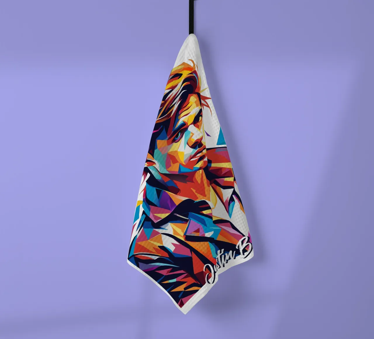 Justin Bieber Portrait in WPAP Pop Art canovaccio da cucina da vectorartnesia