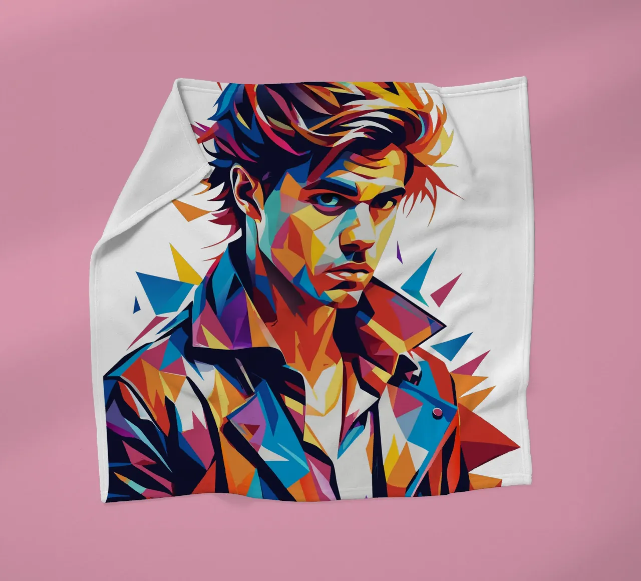 Justin Bieber Portrait in WPAP Pop Art coperta in pile da vectorartnesia