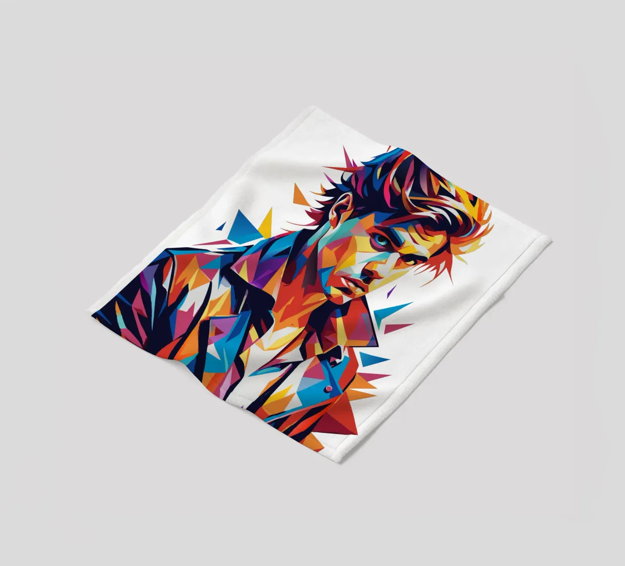 Justin Bieber Portrait in WPAP Pop Art coperta in pile da vectorartnesia