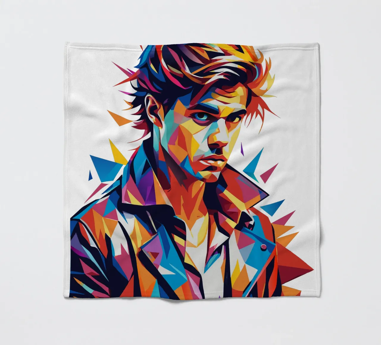 Justin Bieber Portrait in WPAP Pop Art coperta in pile da vectorartnesia