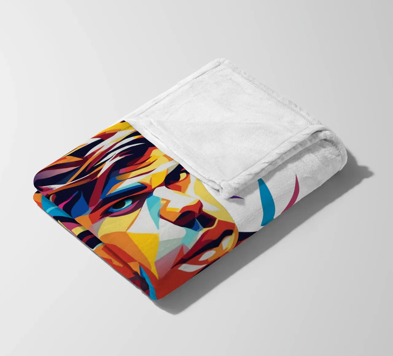 Justin Bieber Portrait in WPAP Pop Art coperta in pile da vectorartnesia