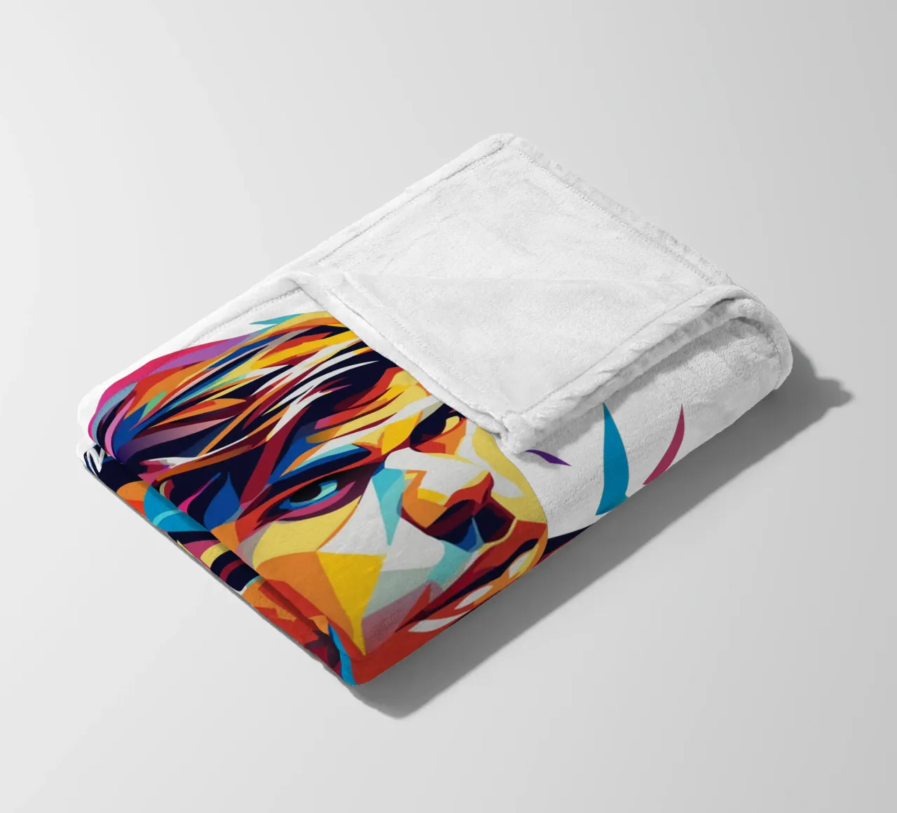 Justin Bieber Portrait in WPAP Pop Art coperta in pile da vectorartnesia