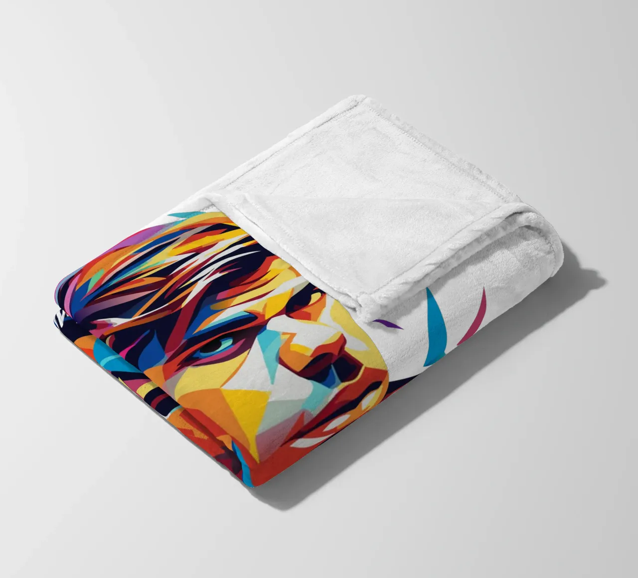 Justin Bieber Portrait in WPAP Pop Art coperta in pile da vectorartnesia
