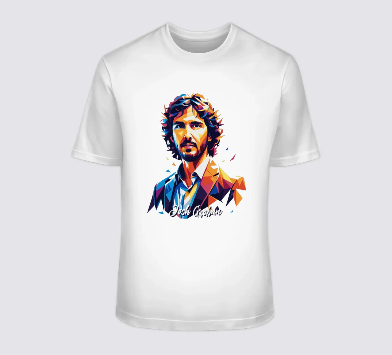 Josh Groban Portrait in WPAP Pop Art t-shirt da vectorartnesia