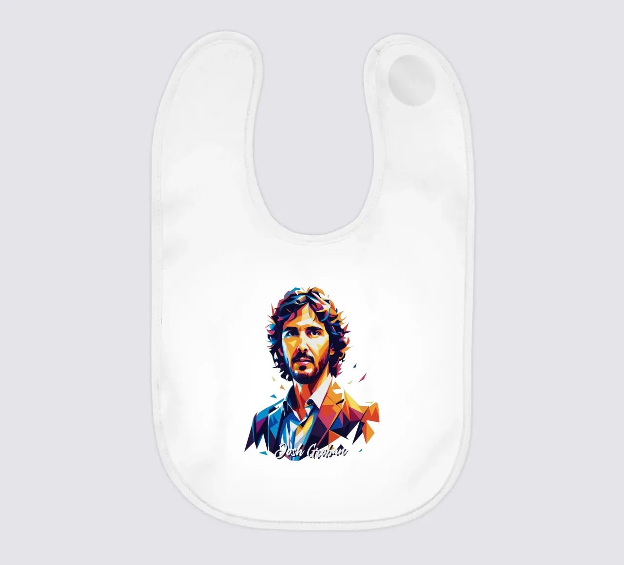 Josh Groban Portrait in WPAP Pop Art Babylätzchen von vectorartnesia