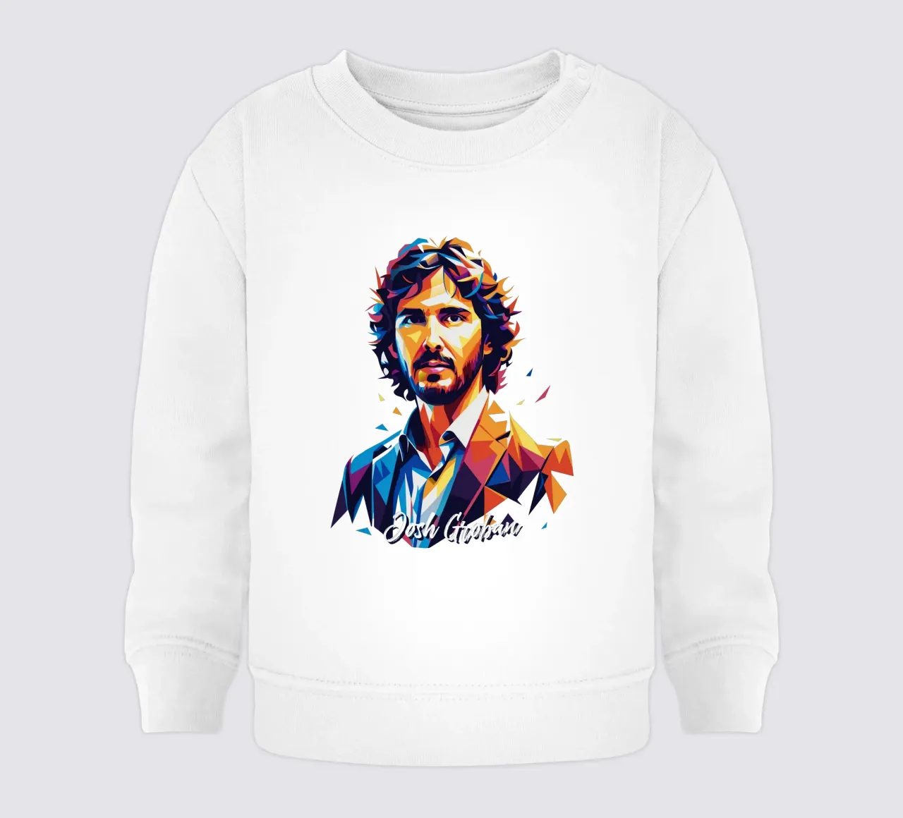 Josh Groban Portrait in WPAP Pop Art baby sweatshirt by vectorartnesia