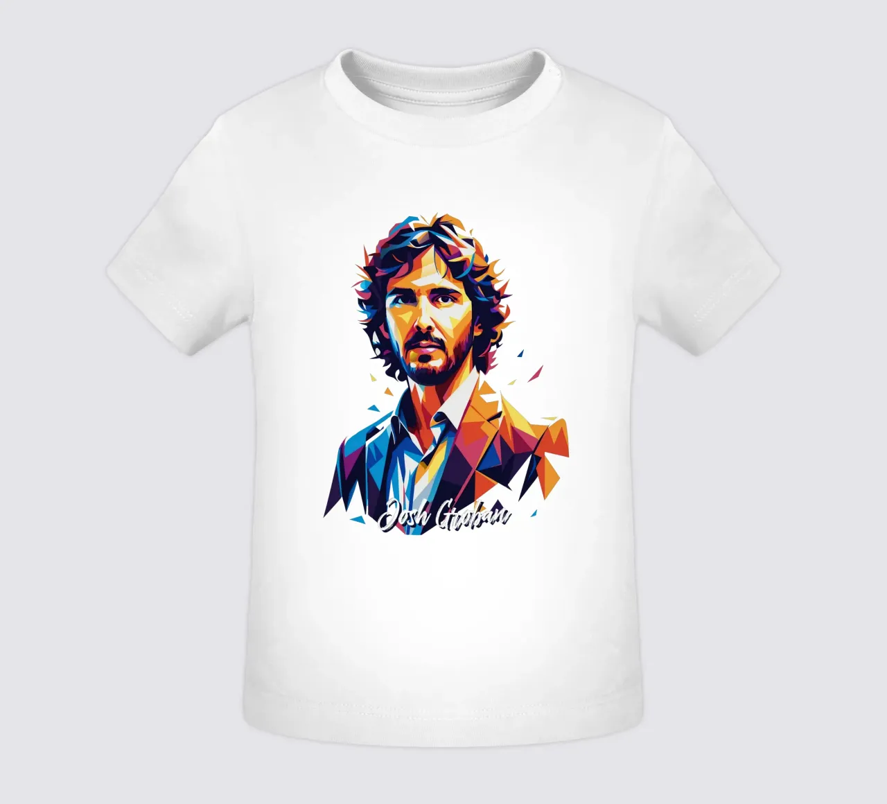 Josh Groban Portrait in WPAP Pop Art baby t-shirt by vectorartnesia