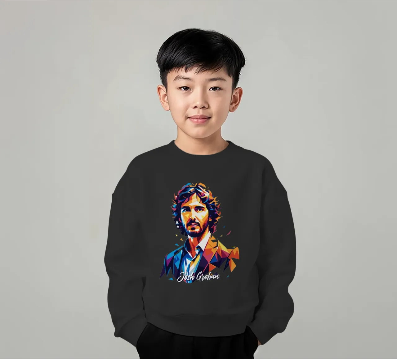 Josh Groban Portrait in WPAP Pop Art felpa bambino da vectorartnesia