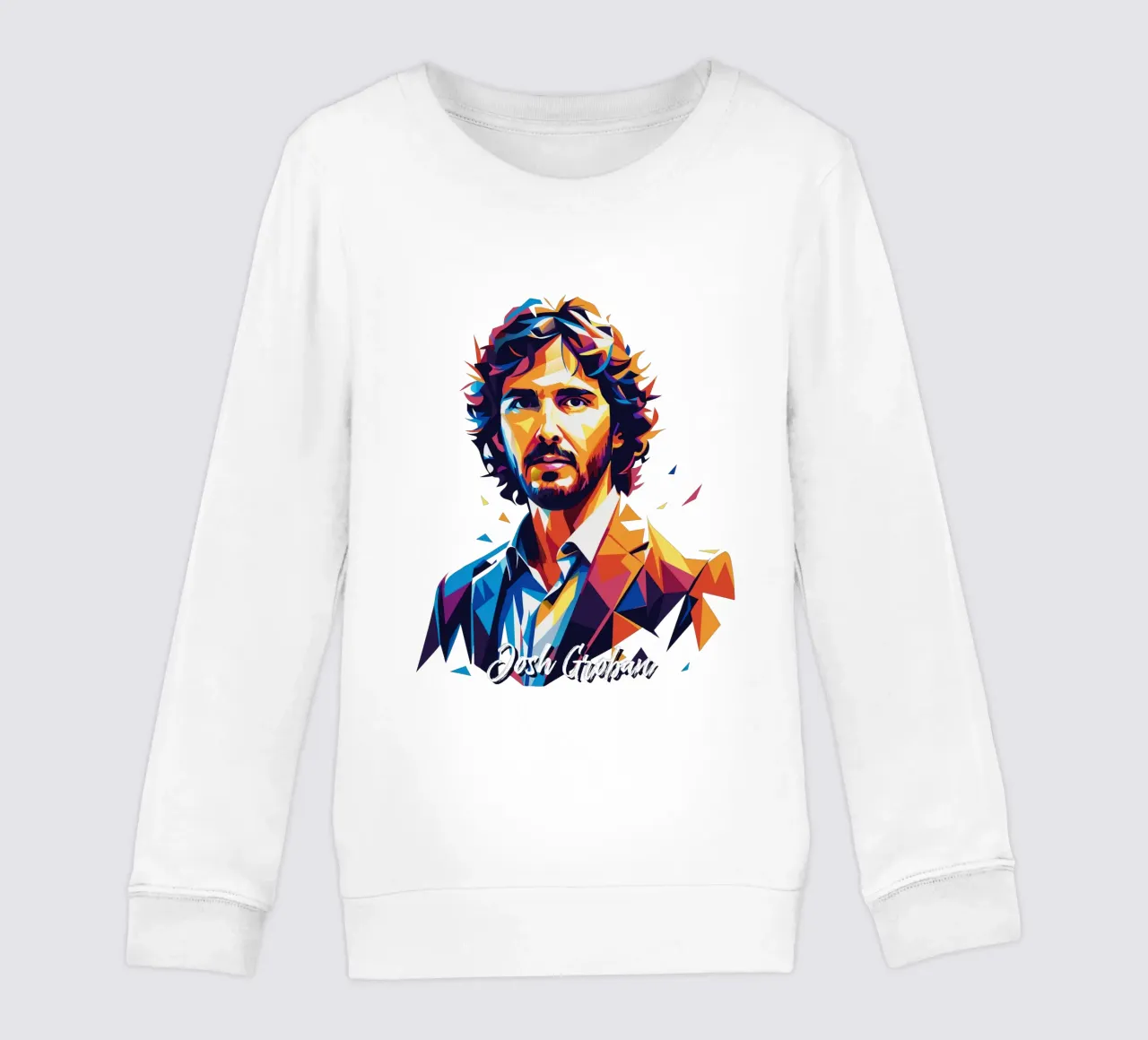 Josh Groban Portrait in WPAP Pop Art Kinder Sweatshirt von vectorartnesia