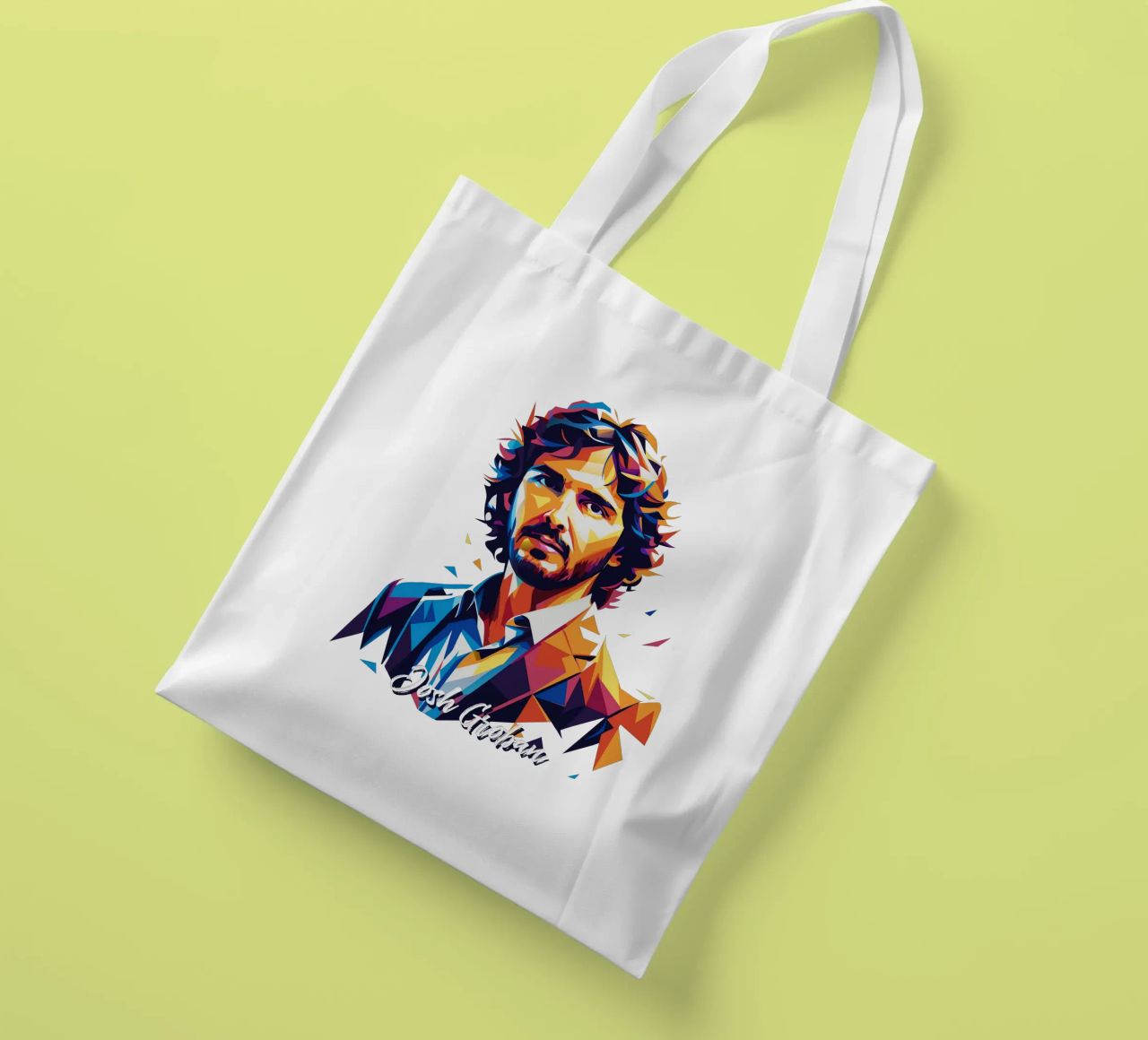Josh Groban Portrait in WPAP Pop Art borsa in juta da vectorartnesia