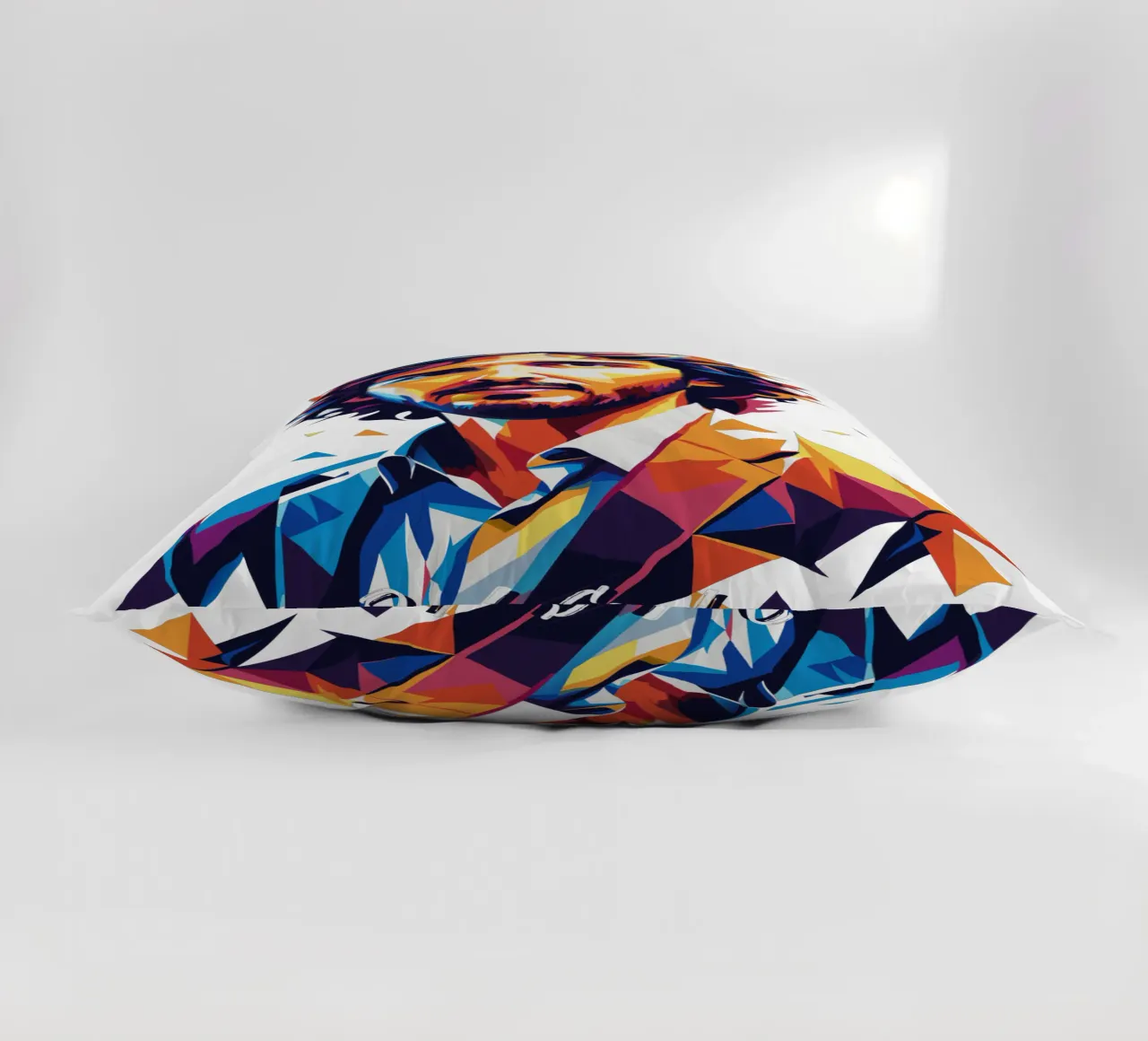 Josh Groban Portrait in WPAP Pop Art cuscino da vectorartnesia