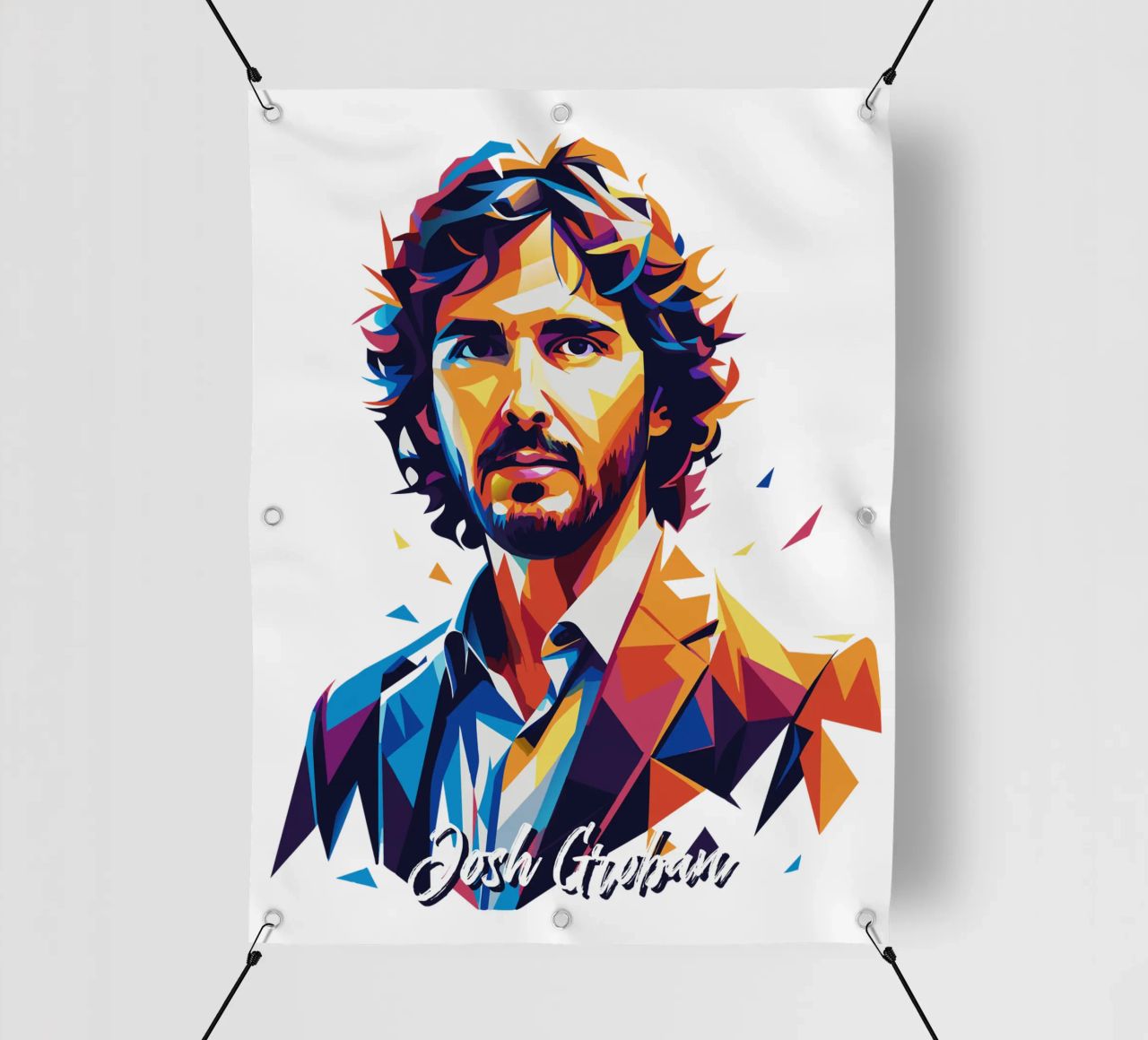 Josh Groban Portrait in WPAP Pop Art telo in pvc da vectorartnesia