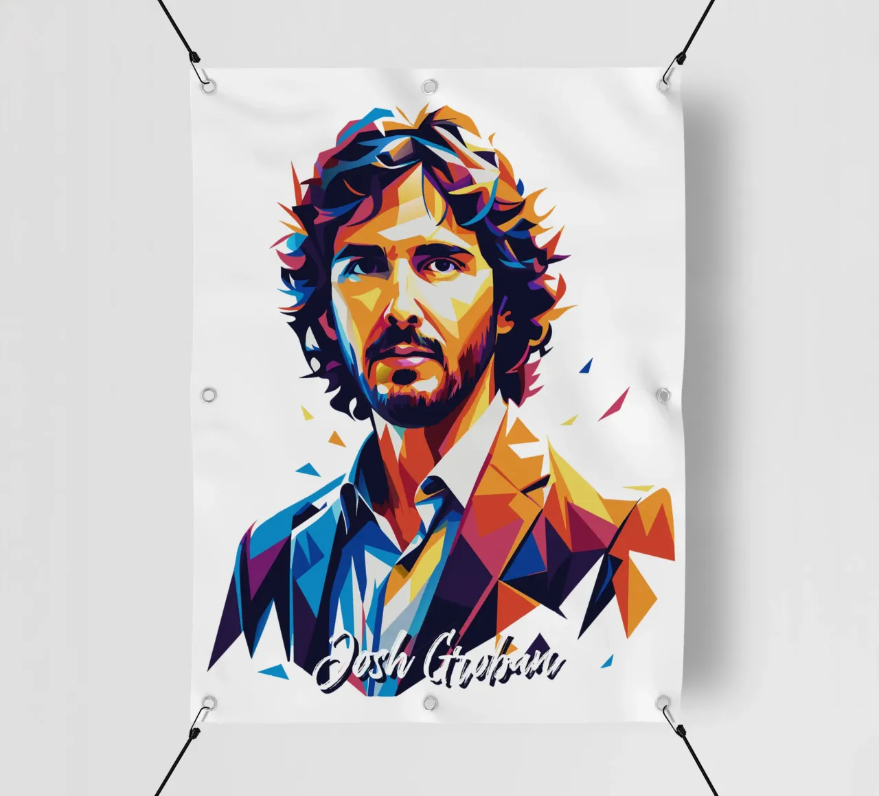 Josh Groban Portrait in WPAP Pop Art telo in pvc da vectorartnesia